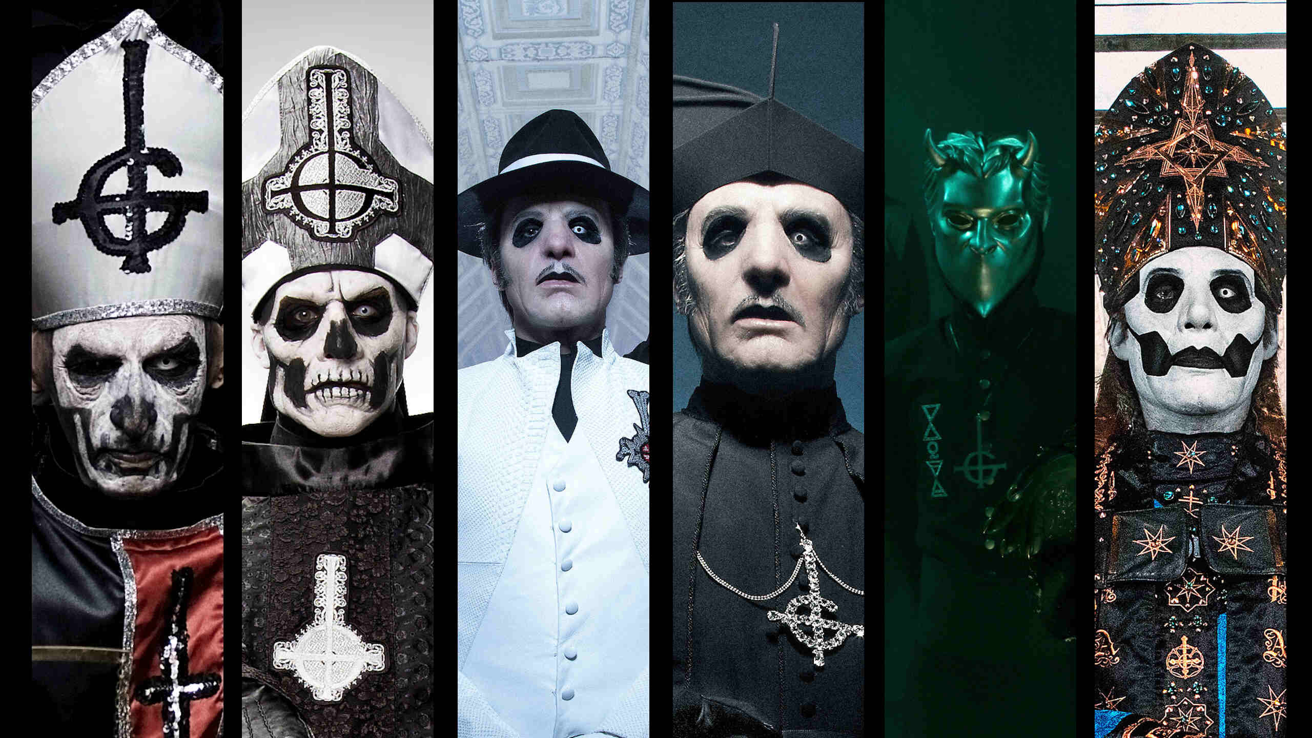 Ghost (Band): A member of the Group of Nameless Ghouls, A Ghoul Writer, Cardinal Copia. 2560x1440 HD Background.