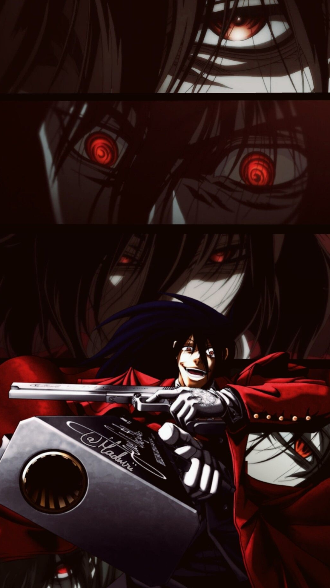 Hellsing Ultimate, Fearsome Alucard, Gothic vampire, Blood-soaked battles, 1160x2050 HD Phone