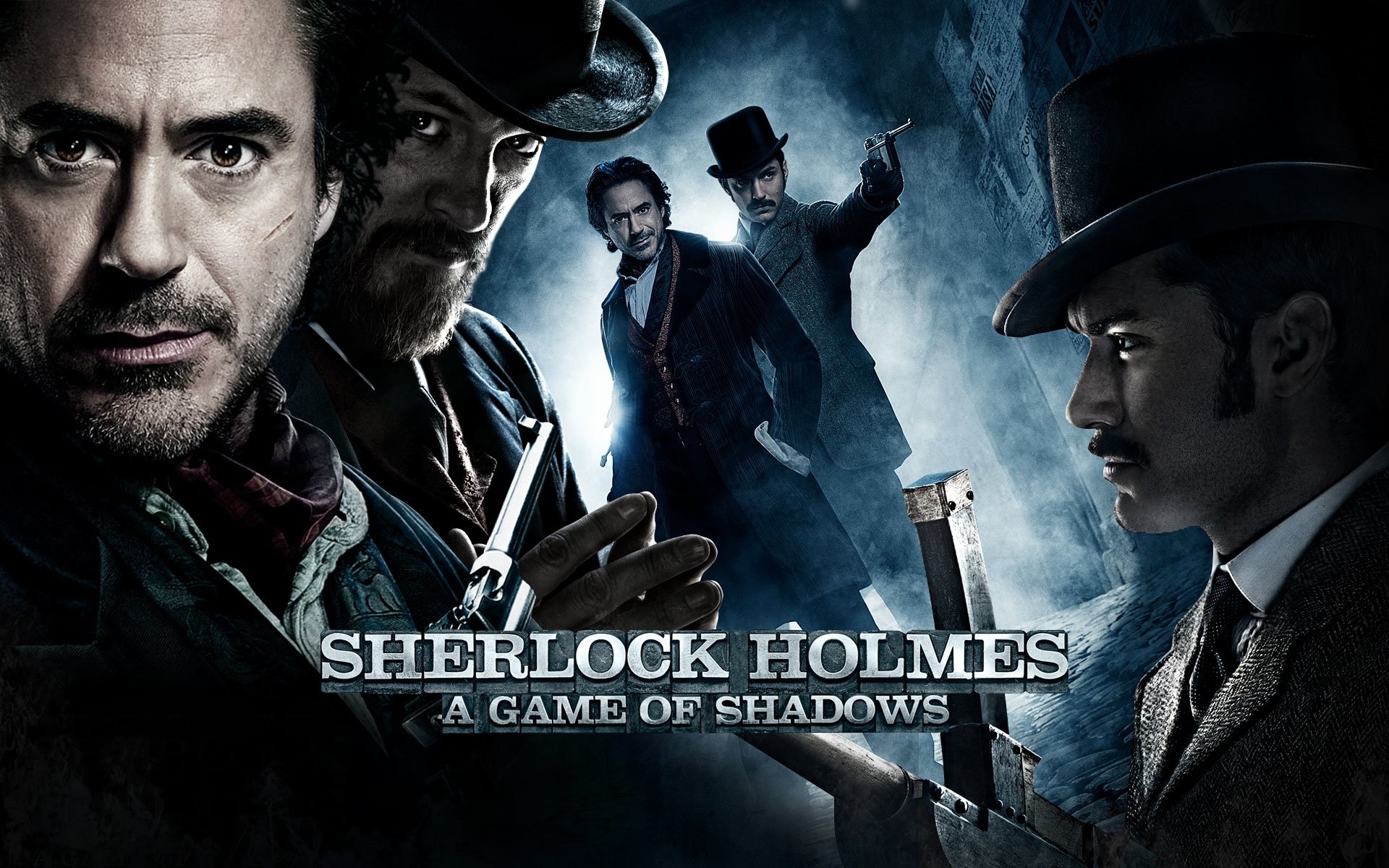 Sherlock Holmes: A Game of Shadows HD wallpaper, Detective adventure, Robert Downey Jr., Jude Law, 1920x1200 HD Desktop