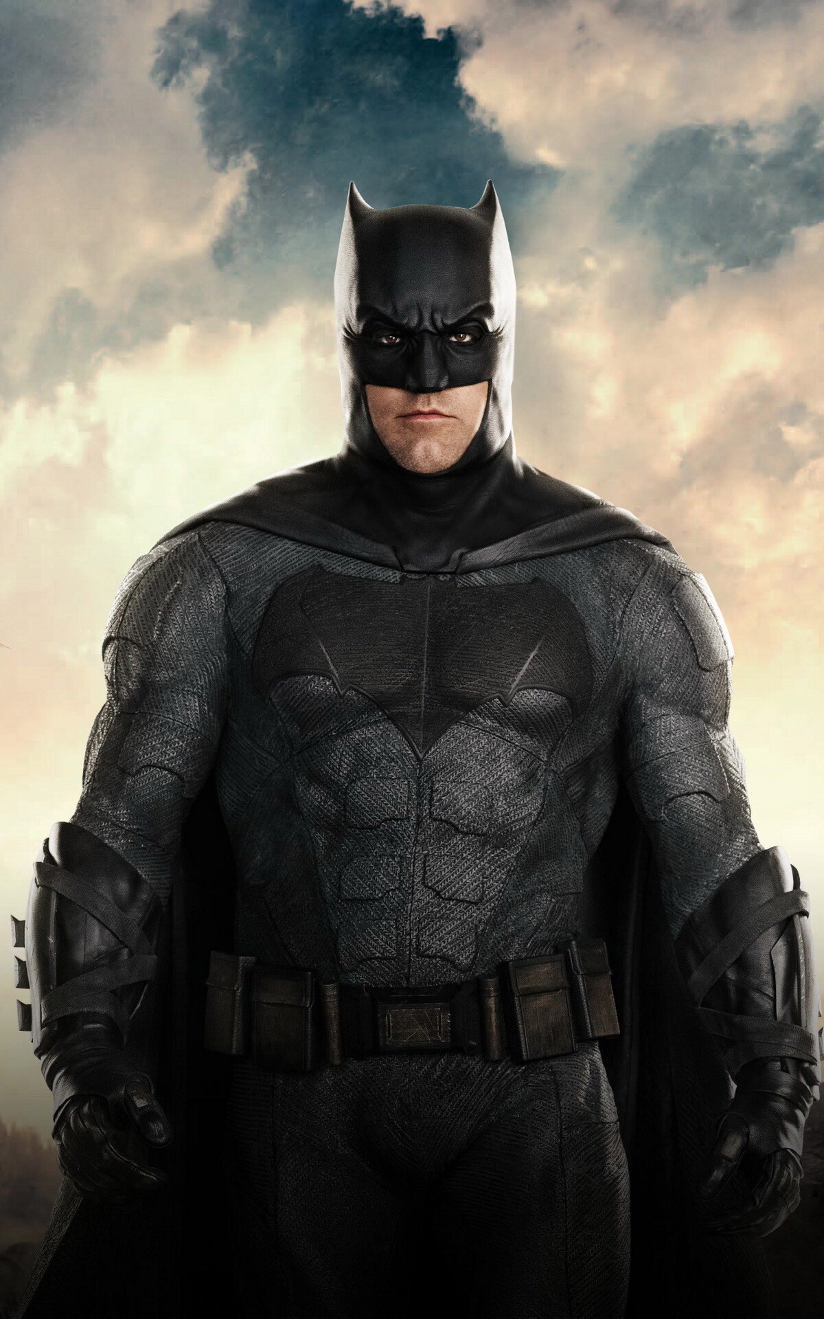 DC: Ben Affleck as Batman, protecting Gotham City from its criminal underworld as a highly trained, masked vigilante. 1200x1920 HD Wallpaper.