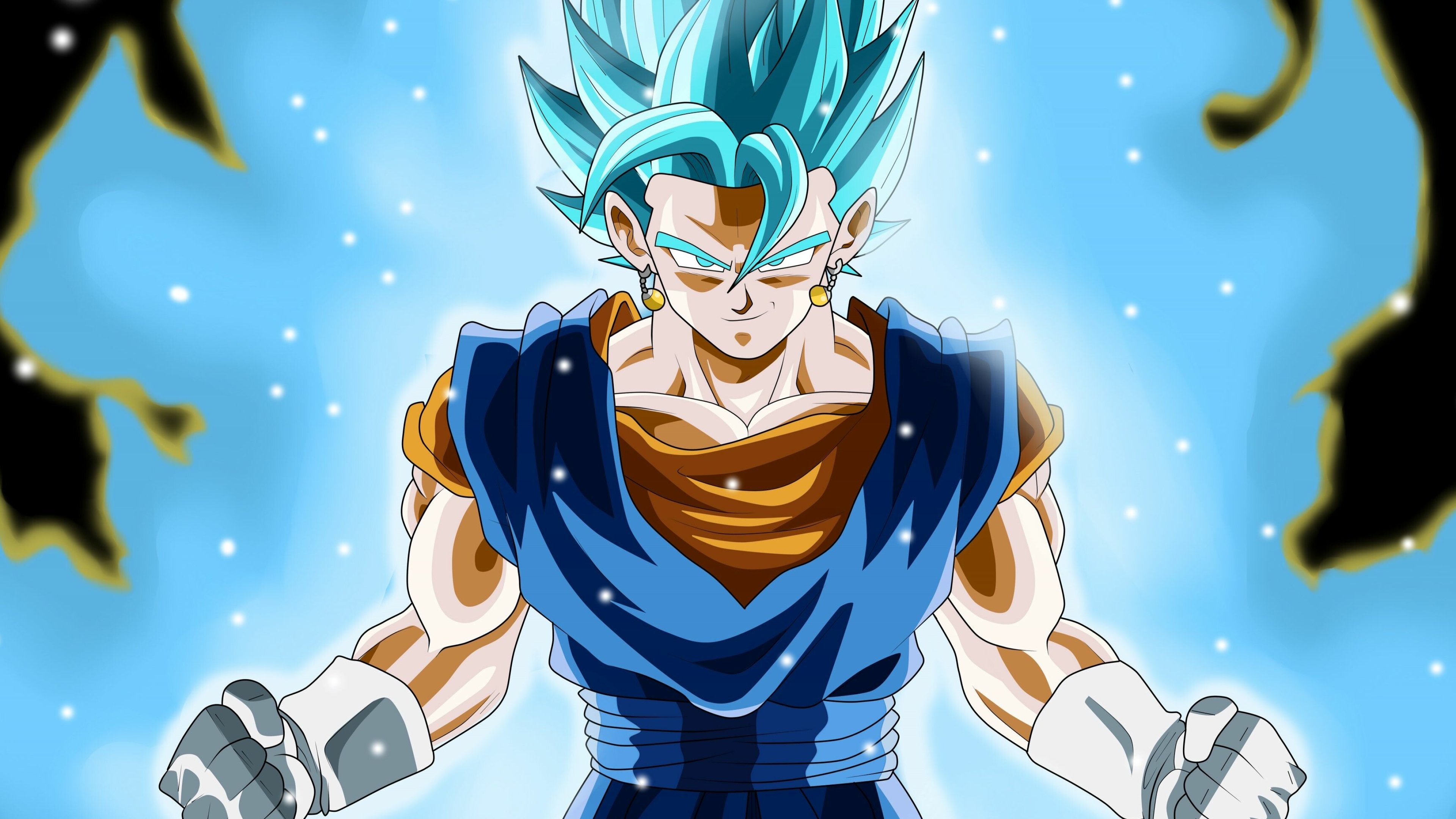 Dragon Ball Z: Super Saiyan Blue, A fictional character, Transformation. 3840x2160 4K Wallpaper.