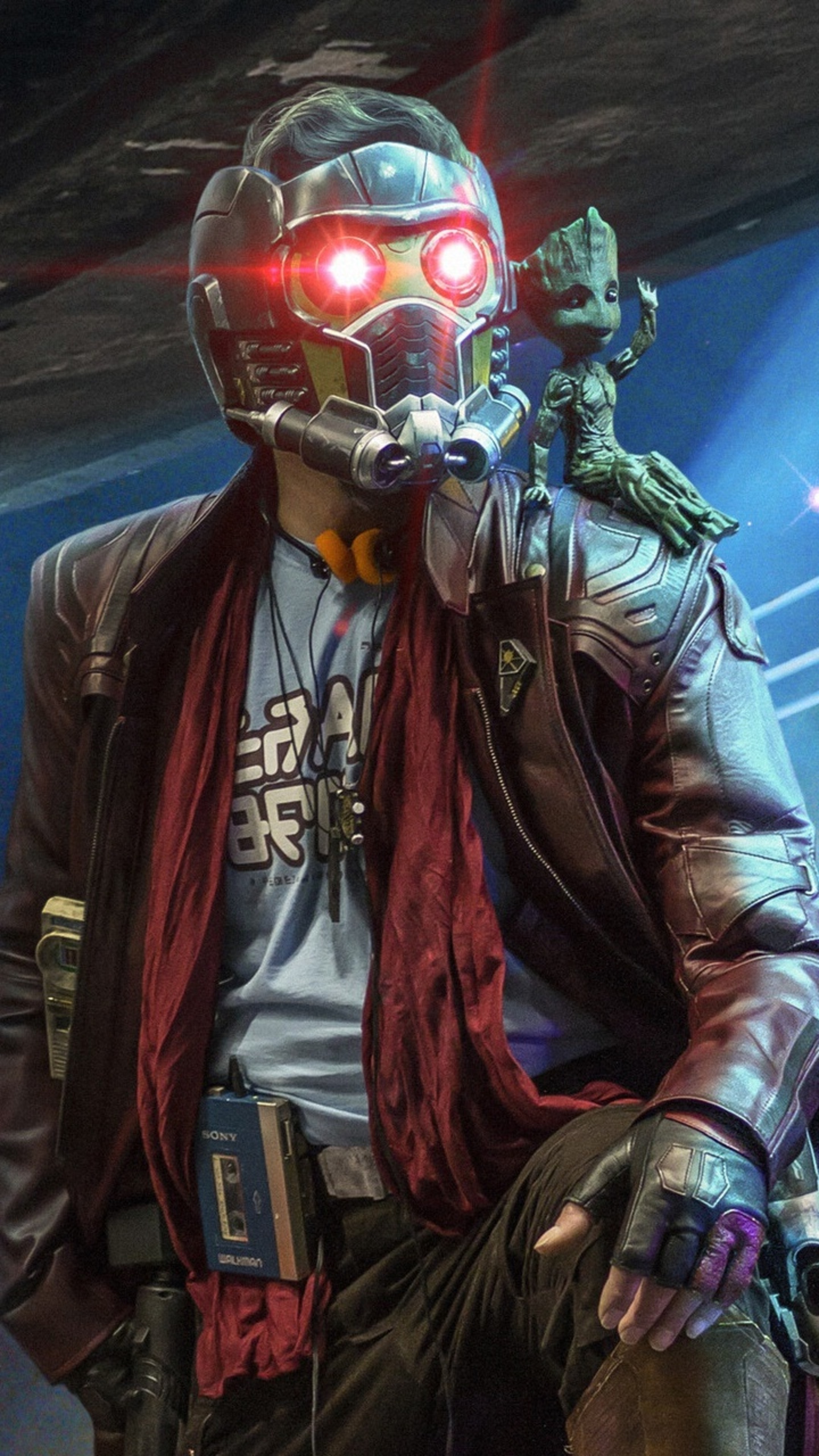 Star Lord, Baby Groot, Xperia wallpapers, Captivating visuals, 2160x3840 4K Phone