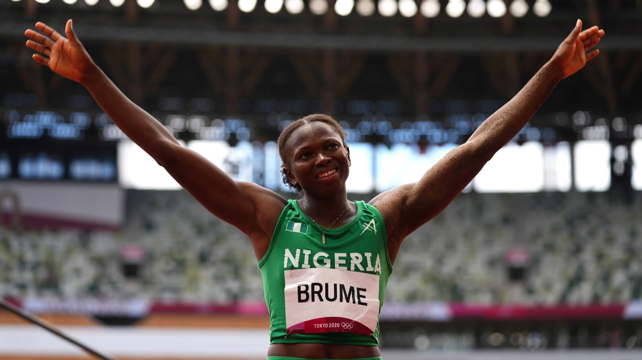 Ese Brume, First medal for Nigeria in Tokyo 2020, 2160x1220 HD Desktop