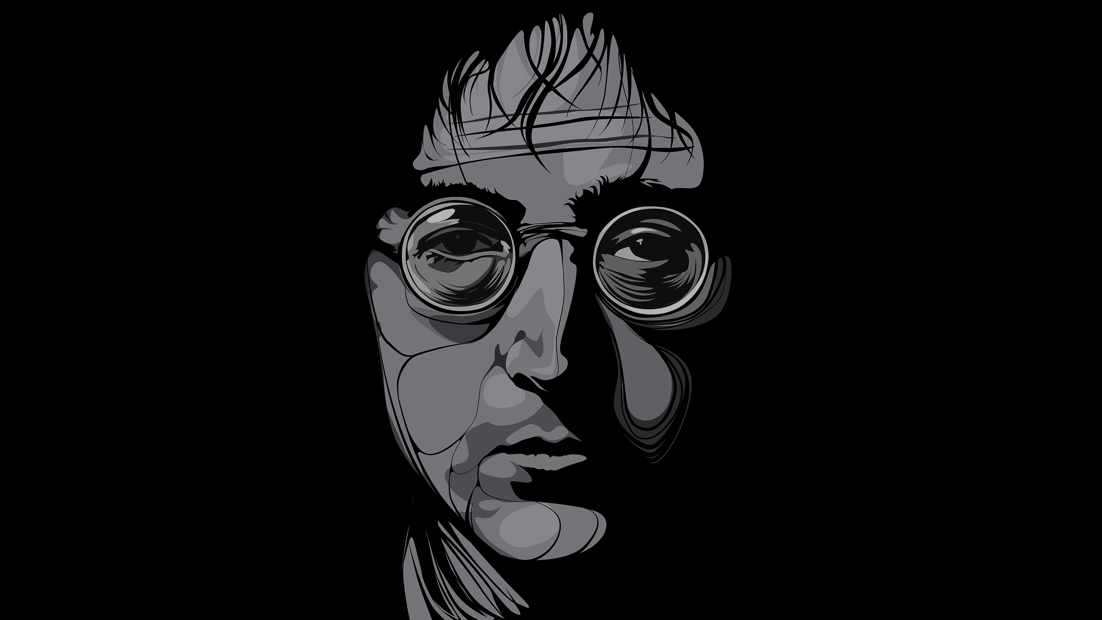 John Lennon, Celebs, Illustrative art, Music influence, 3840x2160 4K Desktop