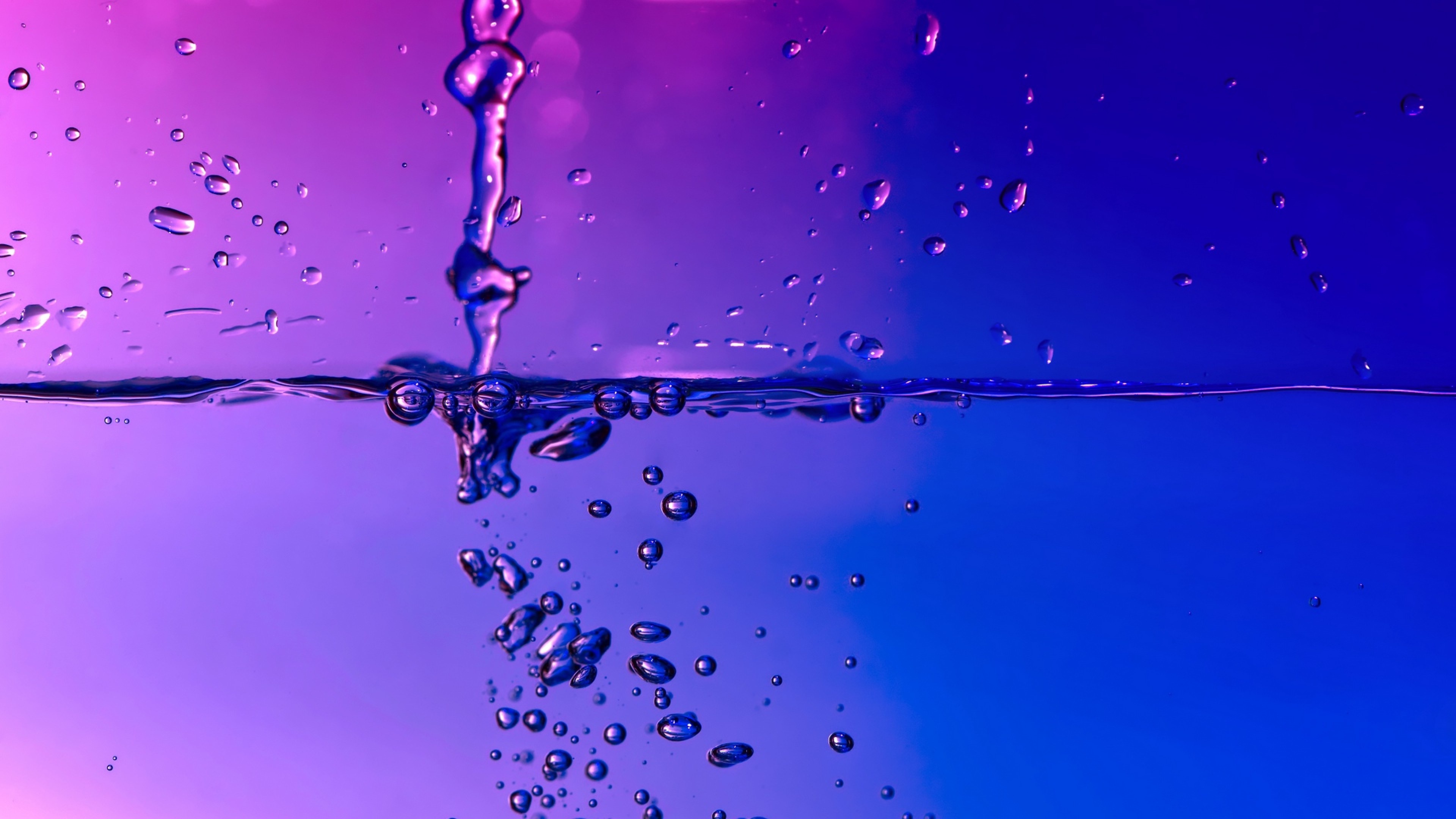 Water bubbles, Drops wallpaper, Freshness, Refreshing feel, 3840x2160 4K Desktop