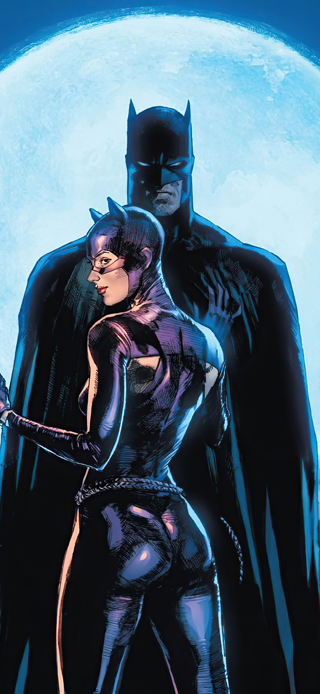 Catwoman: A cat-themed criminal from Gotham City, Comics. 1130x2440 HD Wallpaper.