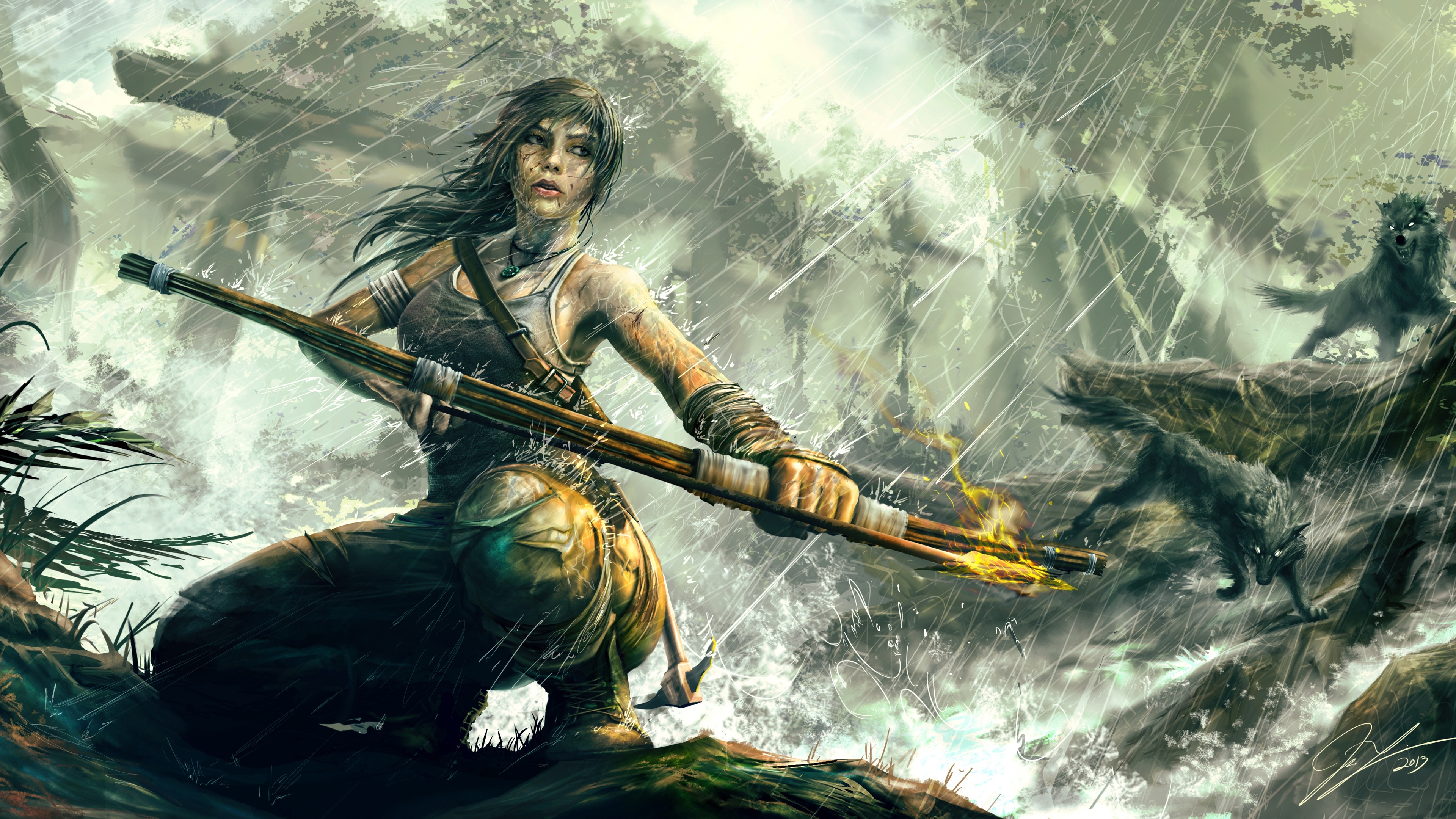 4K Tomb Raider, Astonishing visuals, Intrepid explorer, Deadly challenges, 3840x2160 4K Desktop