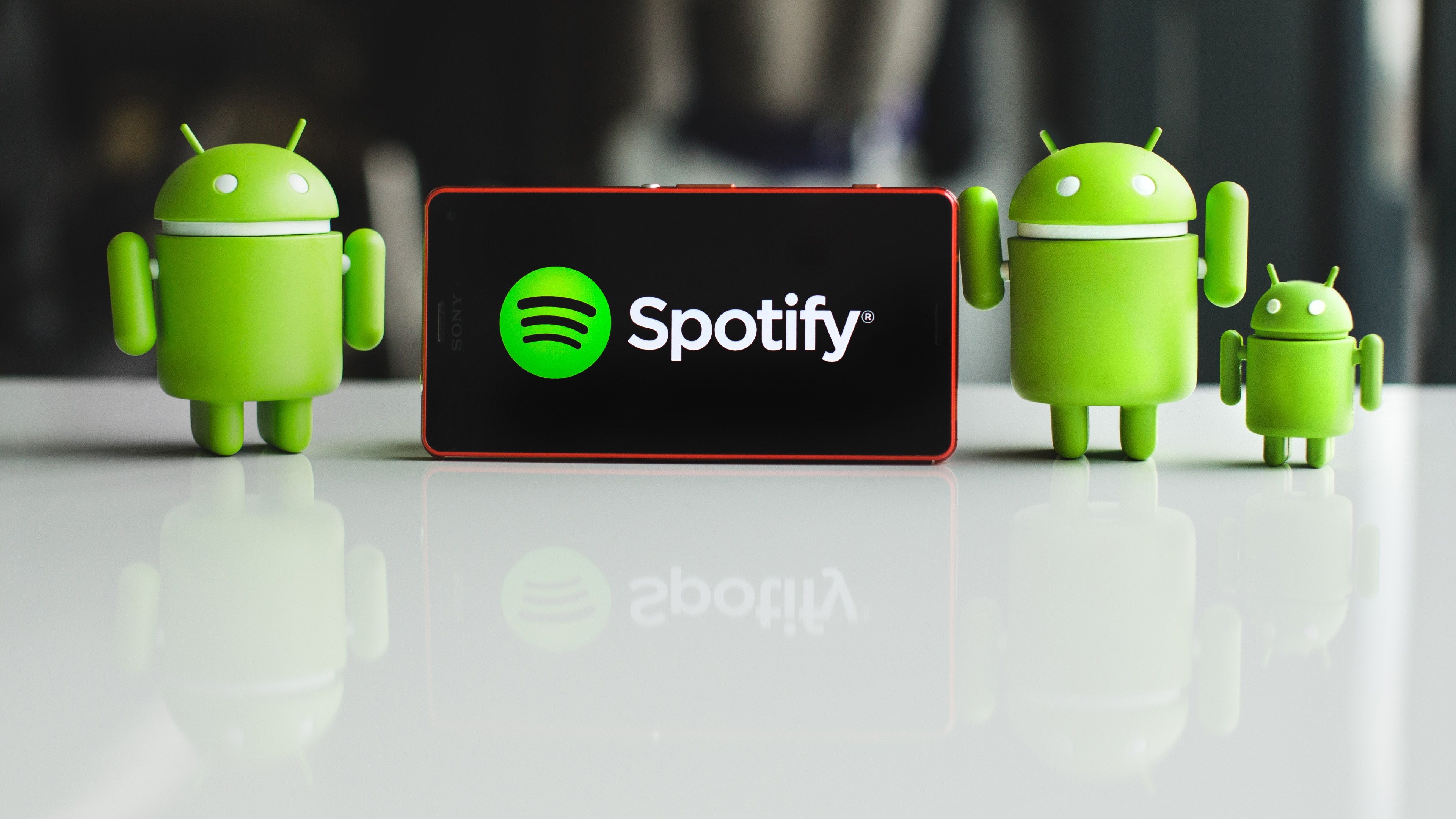 Spotify: One of the most widely-used music streaming services in the world, 422 million active users. 3840x2160 4K Wallpaper.