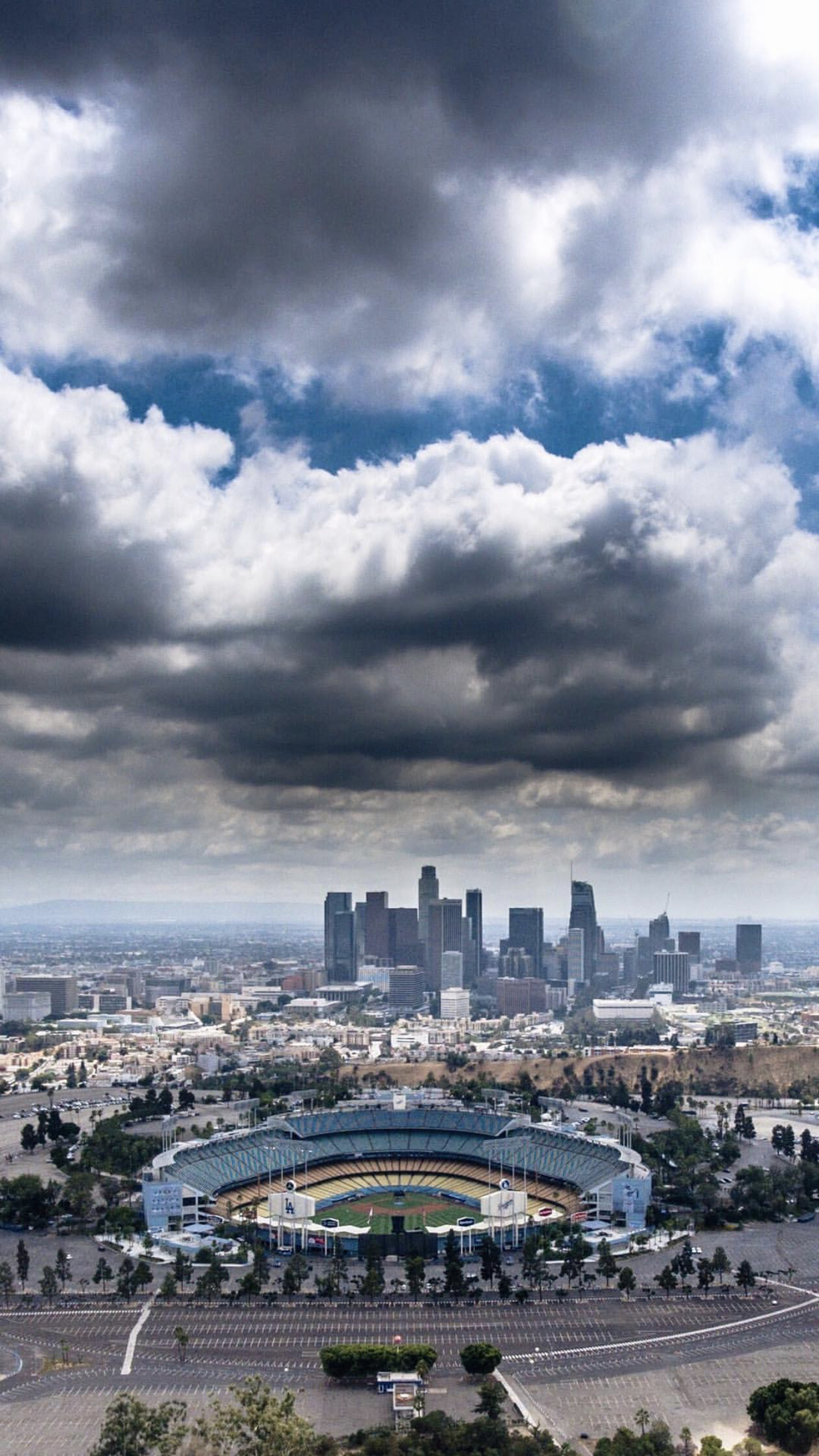 Los Angeles Skyline, Dodgers iPhone wallpapers, Sporty backgrounds, Pride of LA, 1250x2210 HD Phone