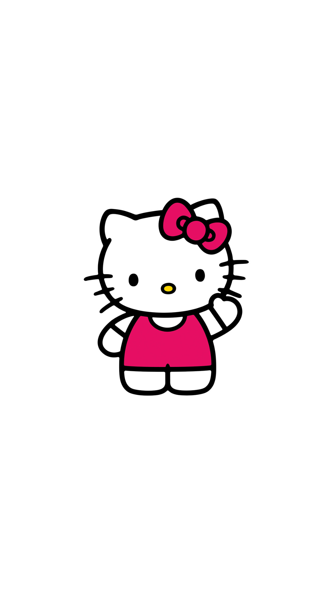 Hello Kitty: There is a character-themed airplane operated by Eva Air in Taiwan. 1080x1920 Full HD Background.
