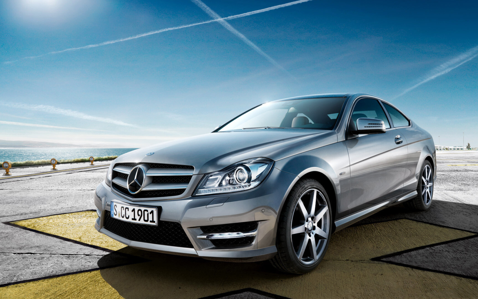 Mercedes-Benz: C-Class, Compact executive luxury Coupe. 1920x1200 HD Background.
