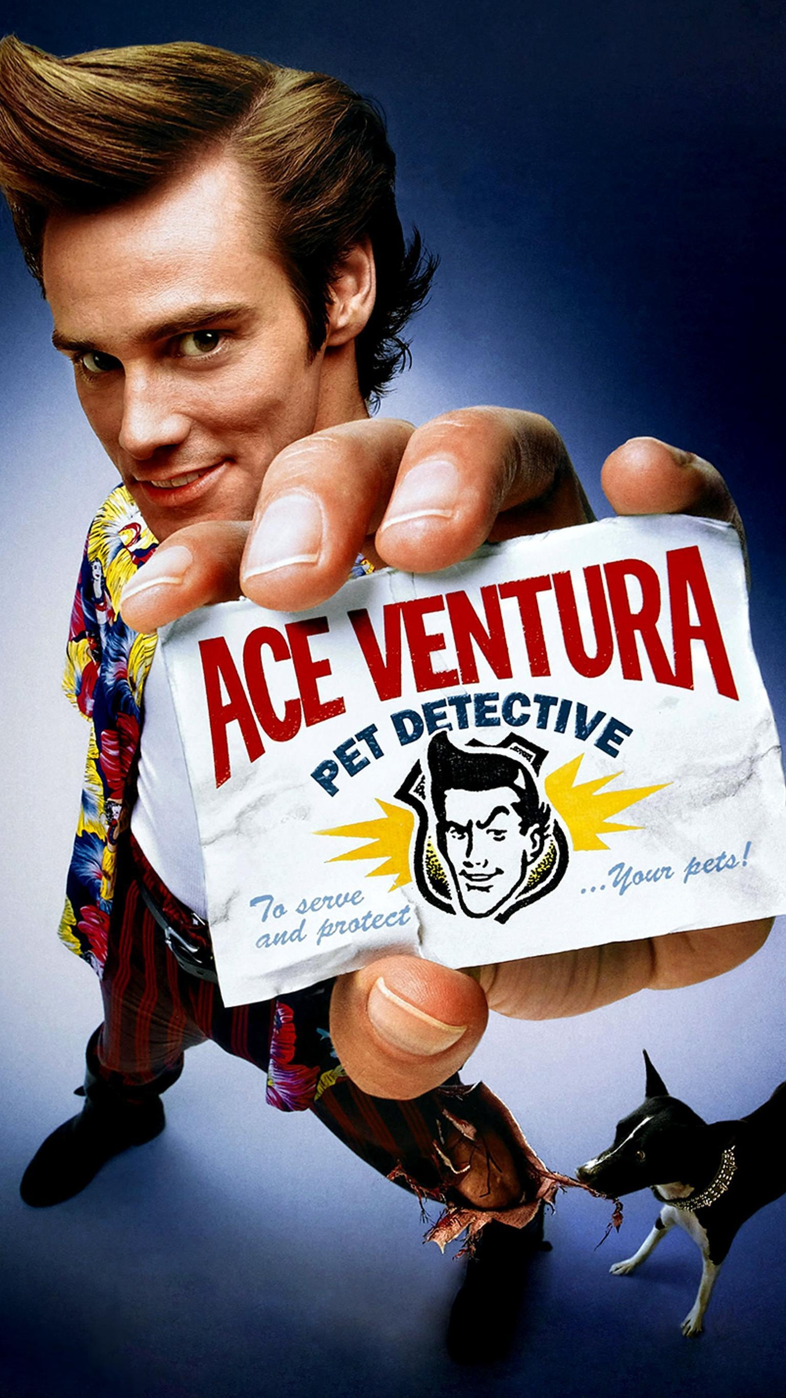 Ace Ventura: Pet Detective, A 1994 American comedy film starring Jim Carrey. 1540x2740 HD Wallpaper.