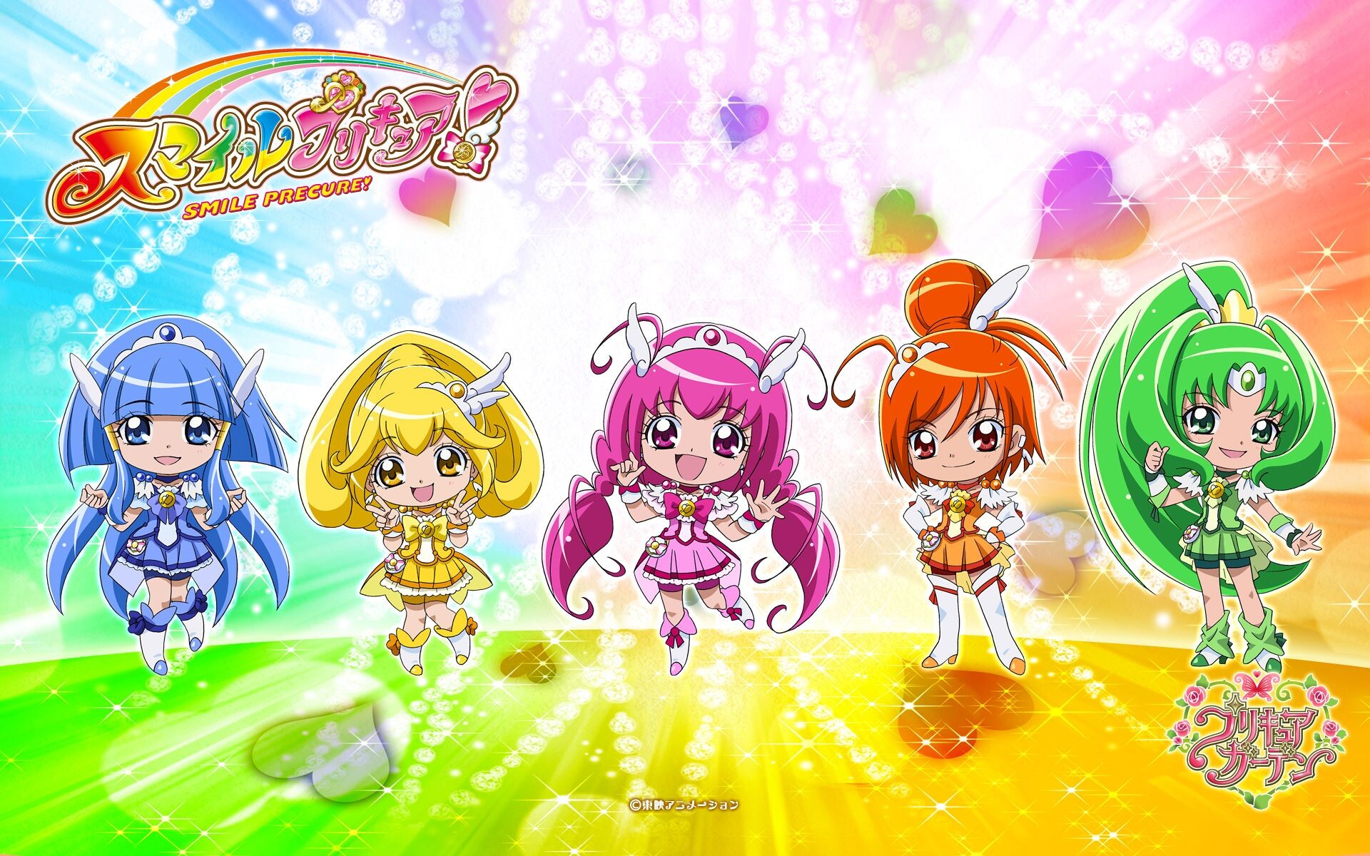 Glitter Force: Pretty Cures, Japanese magical girl anime franchise, Poster. 1920x1200 HD Wallpaper.