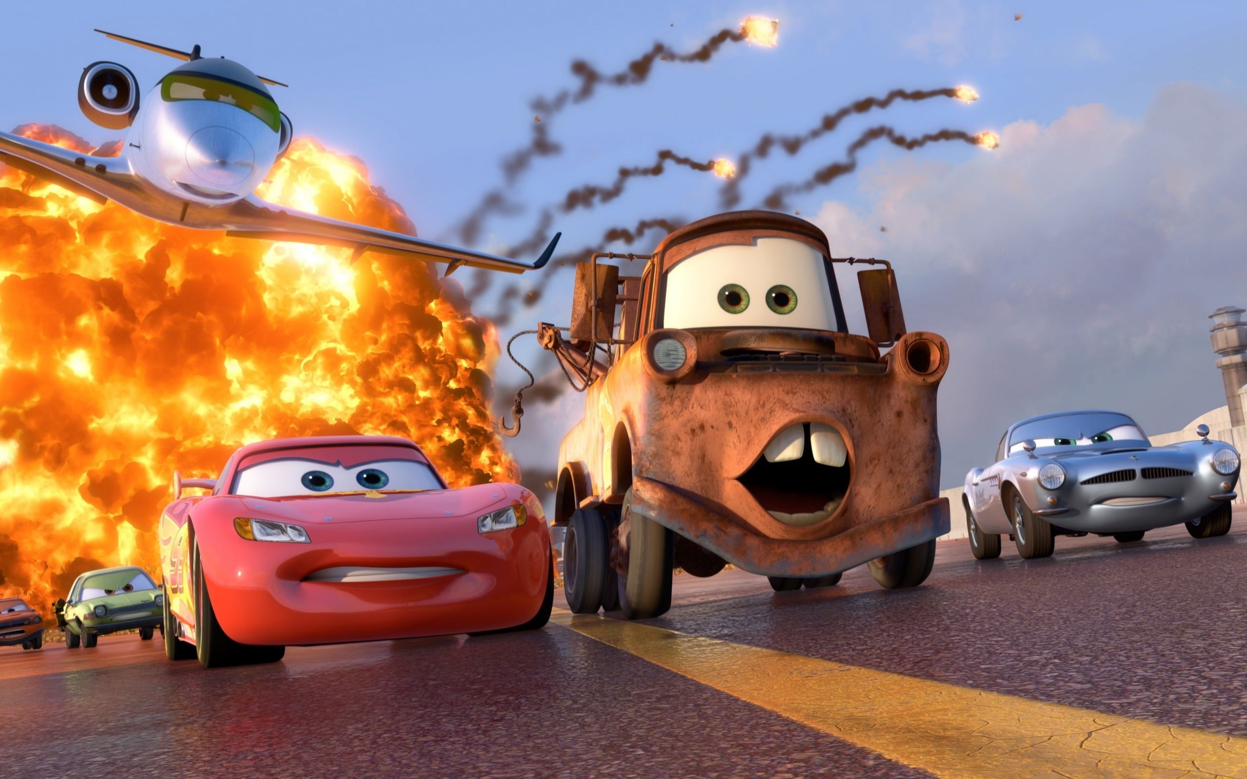 Disney Pixar Cars, Lightning McQueen, Mater, Animated movies, 2560x1600 HD Desktop