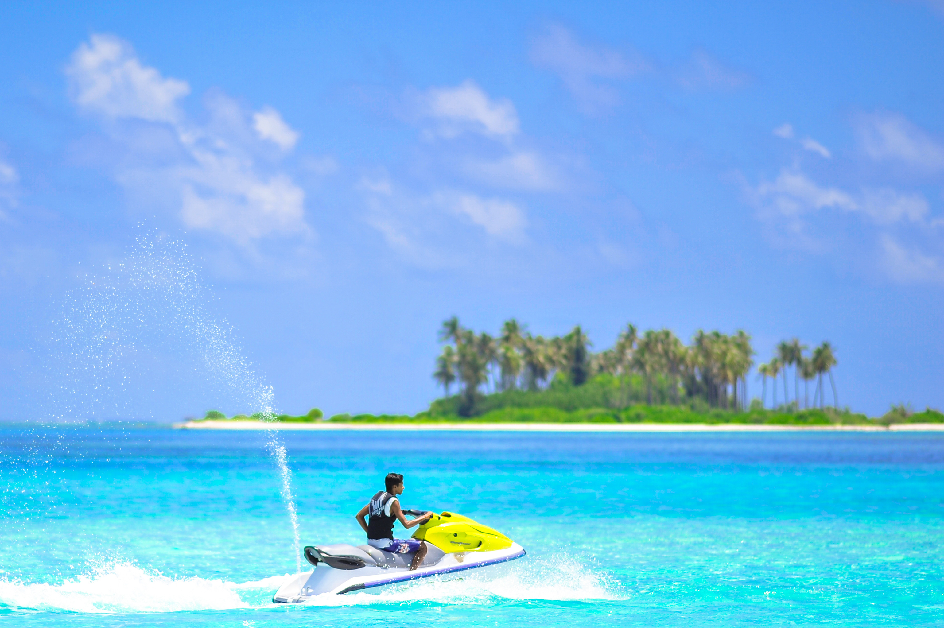 Jet Ski: A small jet-propelled vehicle, Skimming across the surface of the water. 3080x2050 HD Wallpaper.