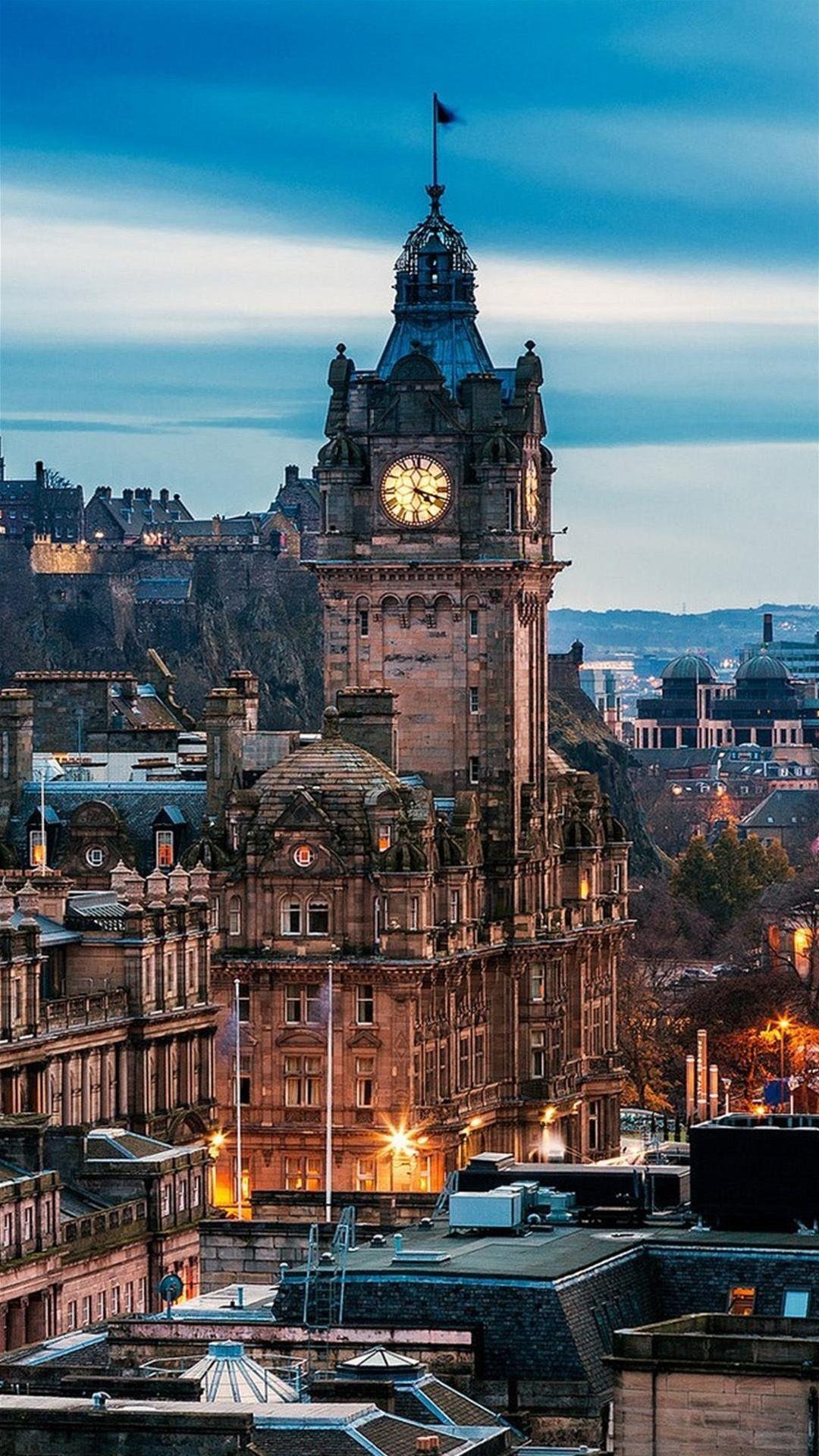 Edinburgh Skyline, Serene wallpapers, 1080x1920 Full HD Phone