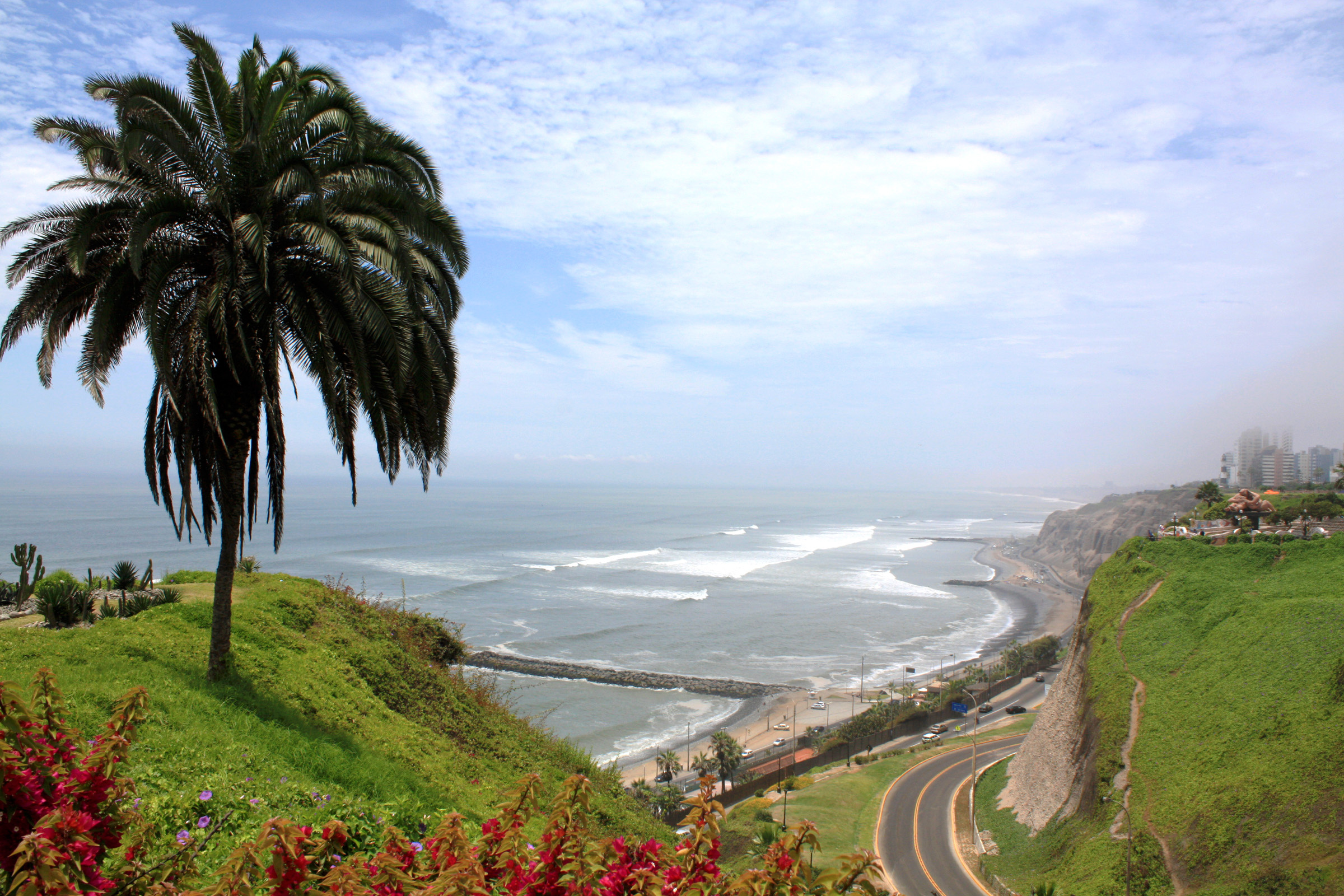 Lima Miraflores, Pacific Ocean view, Vibrant Latin America, Coastal city, 2400x1600 HD Desktop