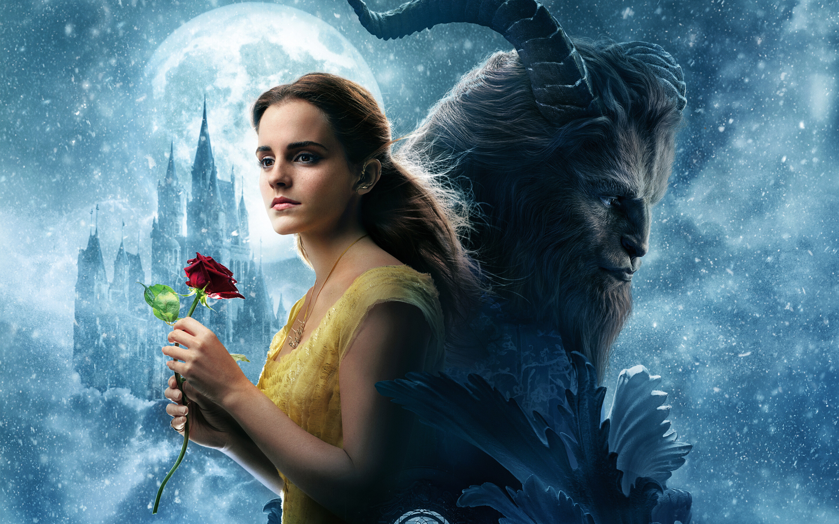 Beauty and the Beast: An adaptation of Jeanne-Marie Leprince de Beaumont's 1756 version of the fairy tale, Emma Watson. 2880x1800 HD Wallpaper.