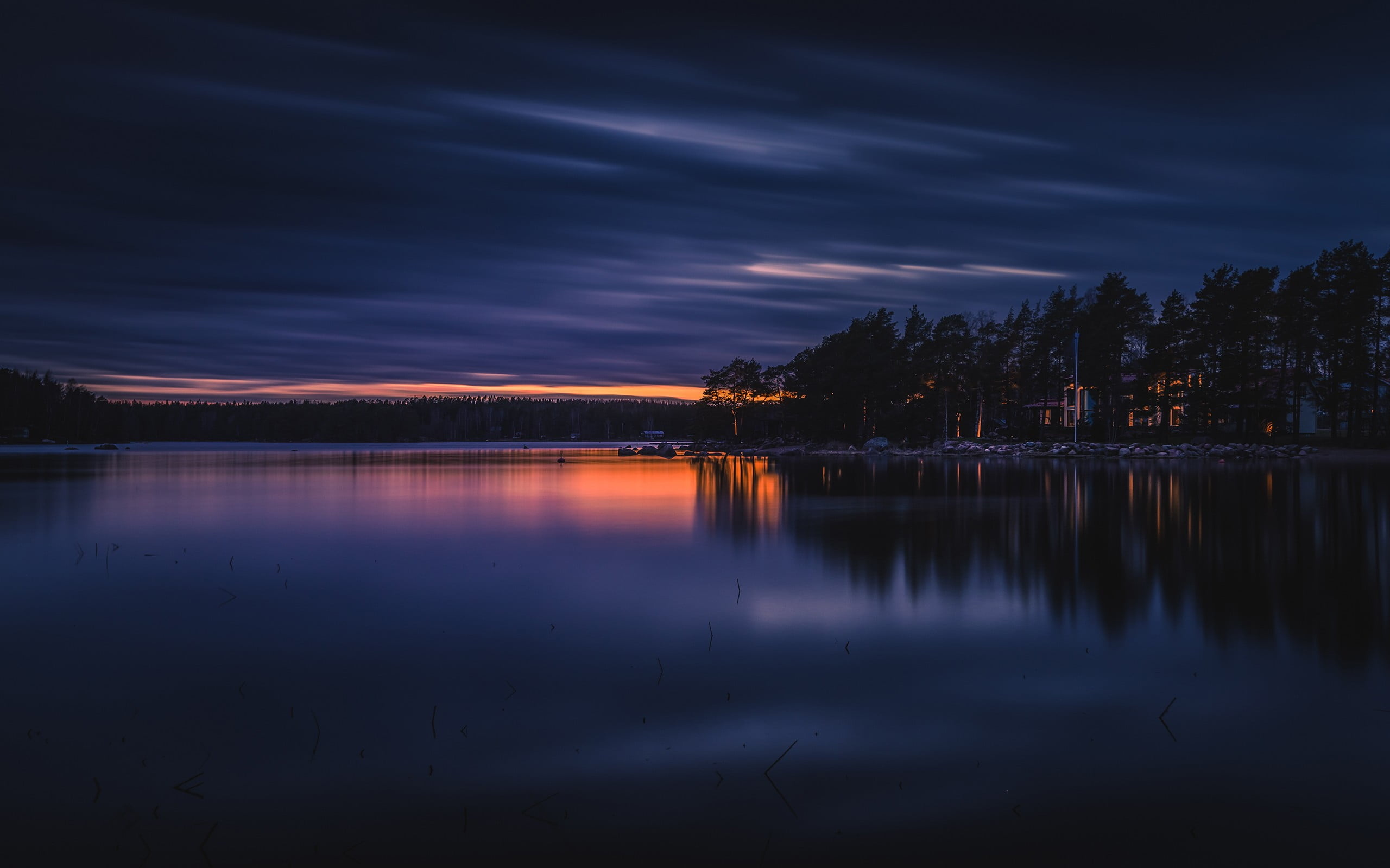 Onega Lake, Travels, Golden hour, Tranquility, 2560x1600 HD Desktop