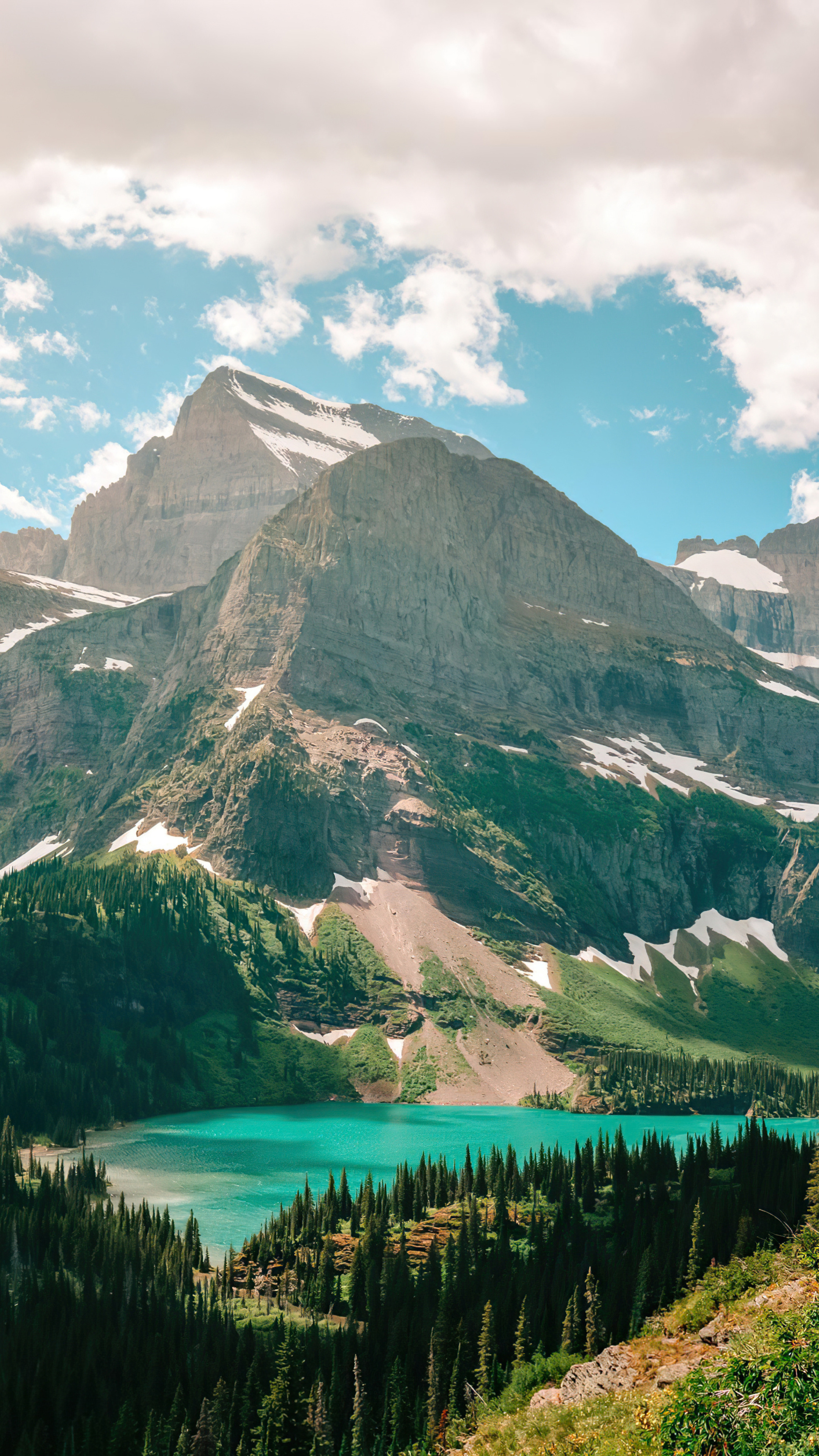 Glacier National Park, Grinnell Lake, Sony Xperia X, HD, 2160x3840 4K Handy