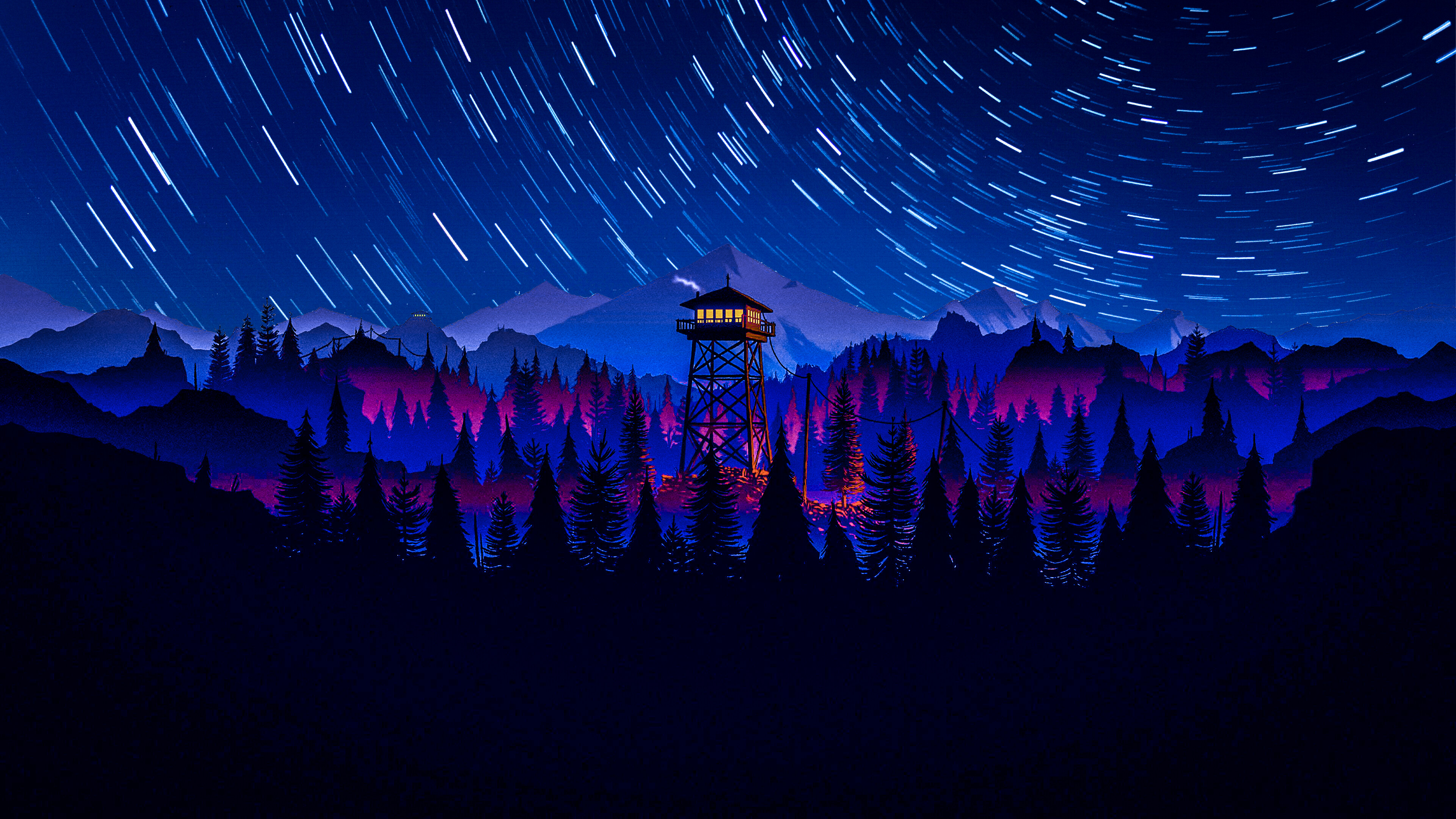 Firewatch: The game was released in February 2016 for Microsoft Windows, OS X, Linux, and PlayStation 4, for Xbox One in September 2016, and for Nintendo Switch in December 2018. 3840x2160 4K Wallpaper.
