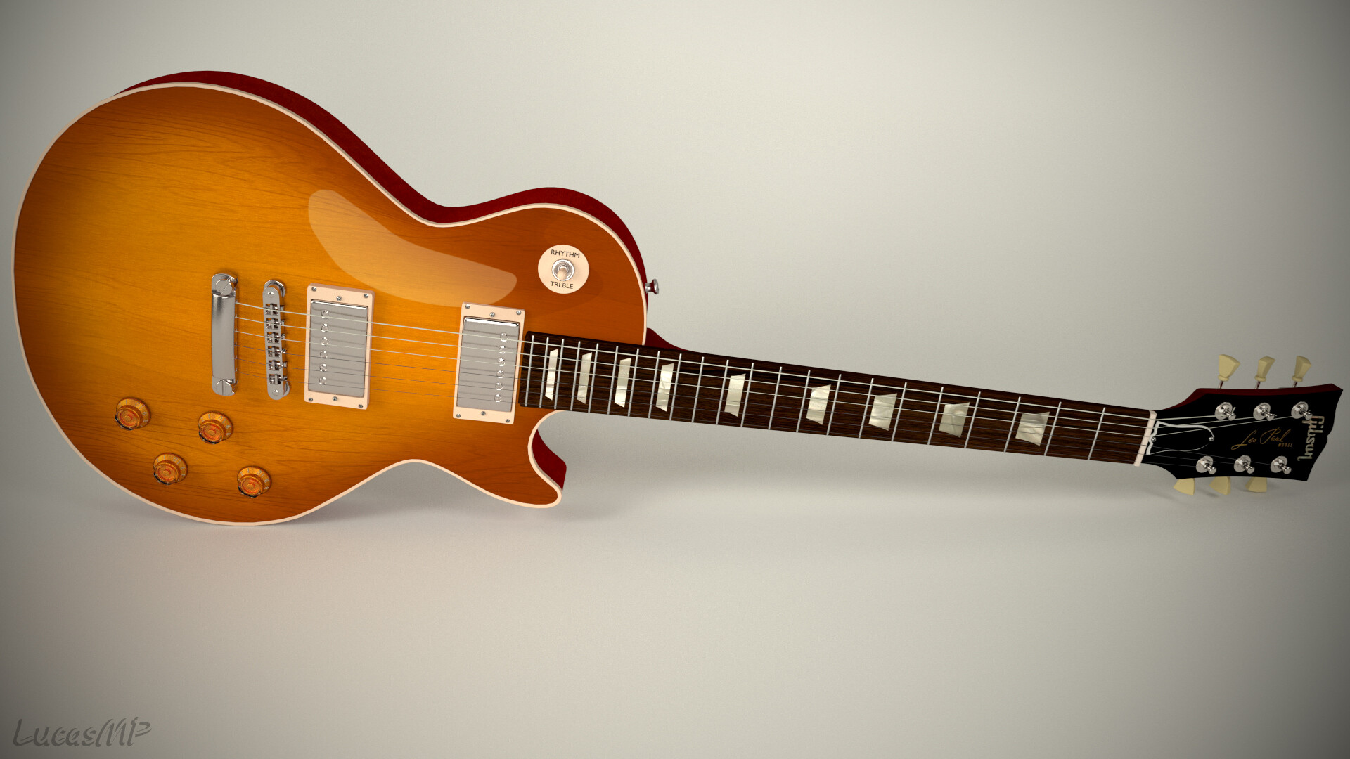 Gibson Guitar: Vintage Reissued V100IT Flamed Iced Tea, Musical instrument. 1920x1080 Full HD Wallpaper.