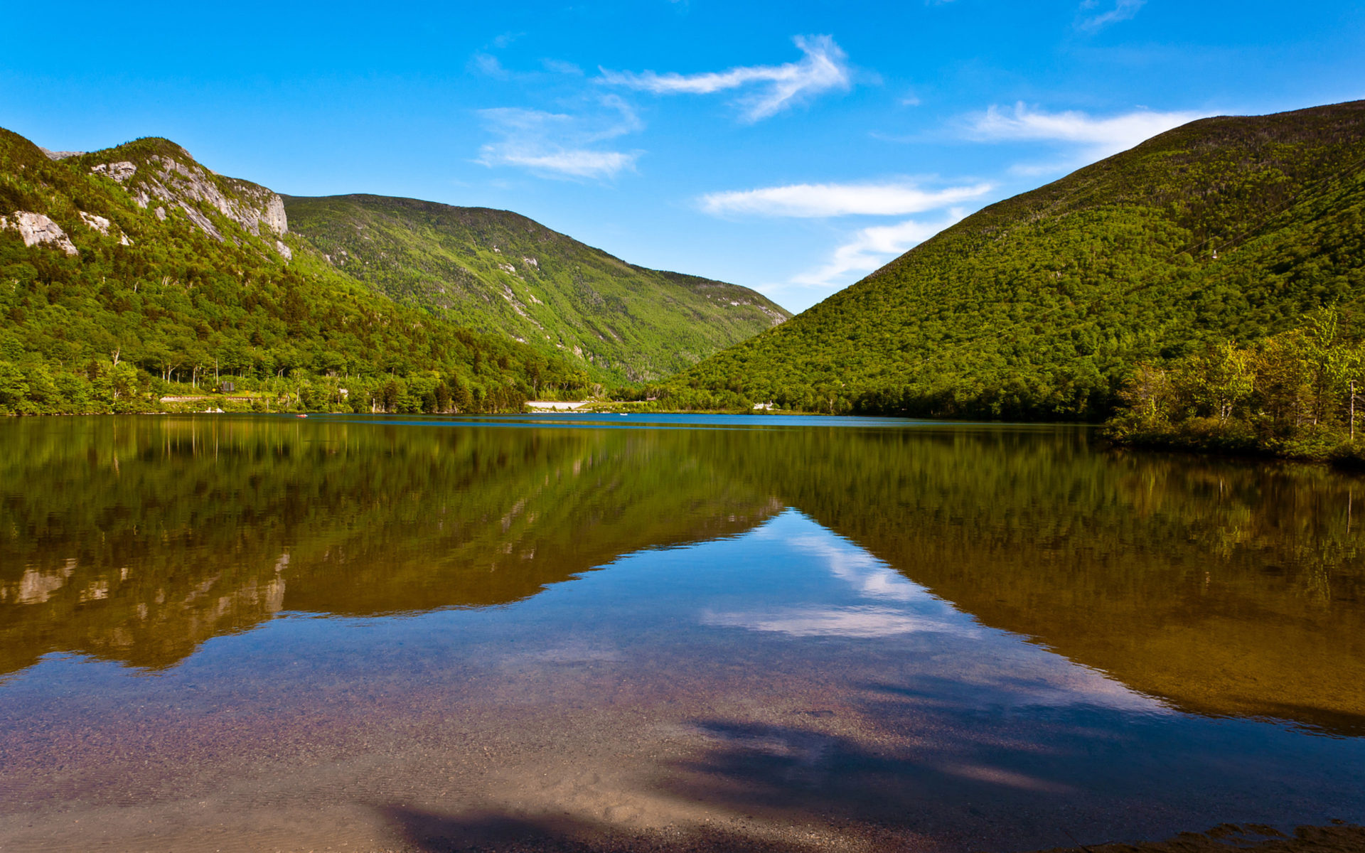 New Hampshire, Travels, Echo Lake, Majestic mountains, 1920x1200 HD Desktop