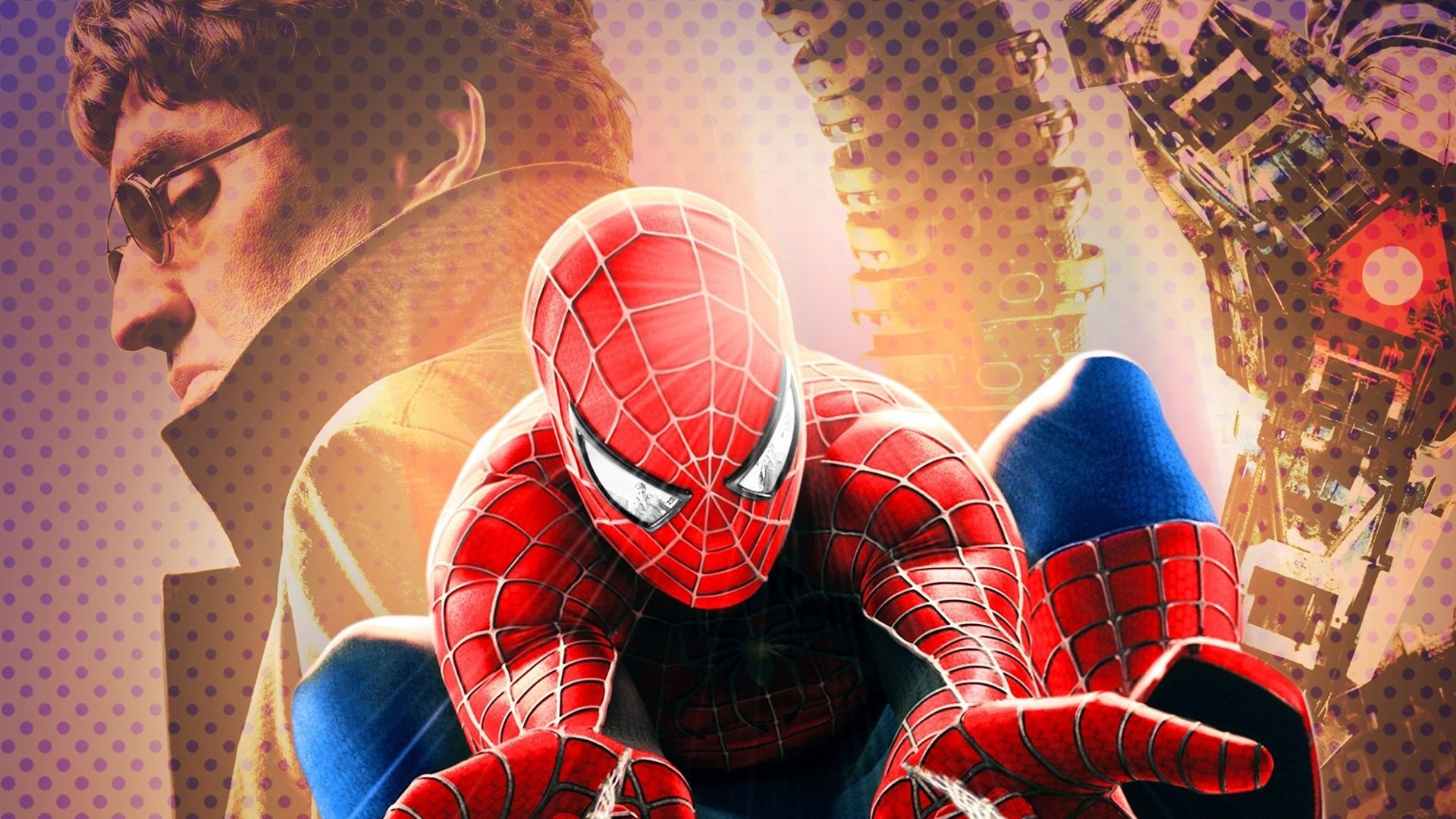 Tobey Maguire, Doctor Octopus, HD wallpaper, Iconic confrontation, 1920x1080 Full HD Desktop