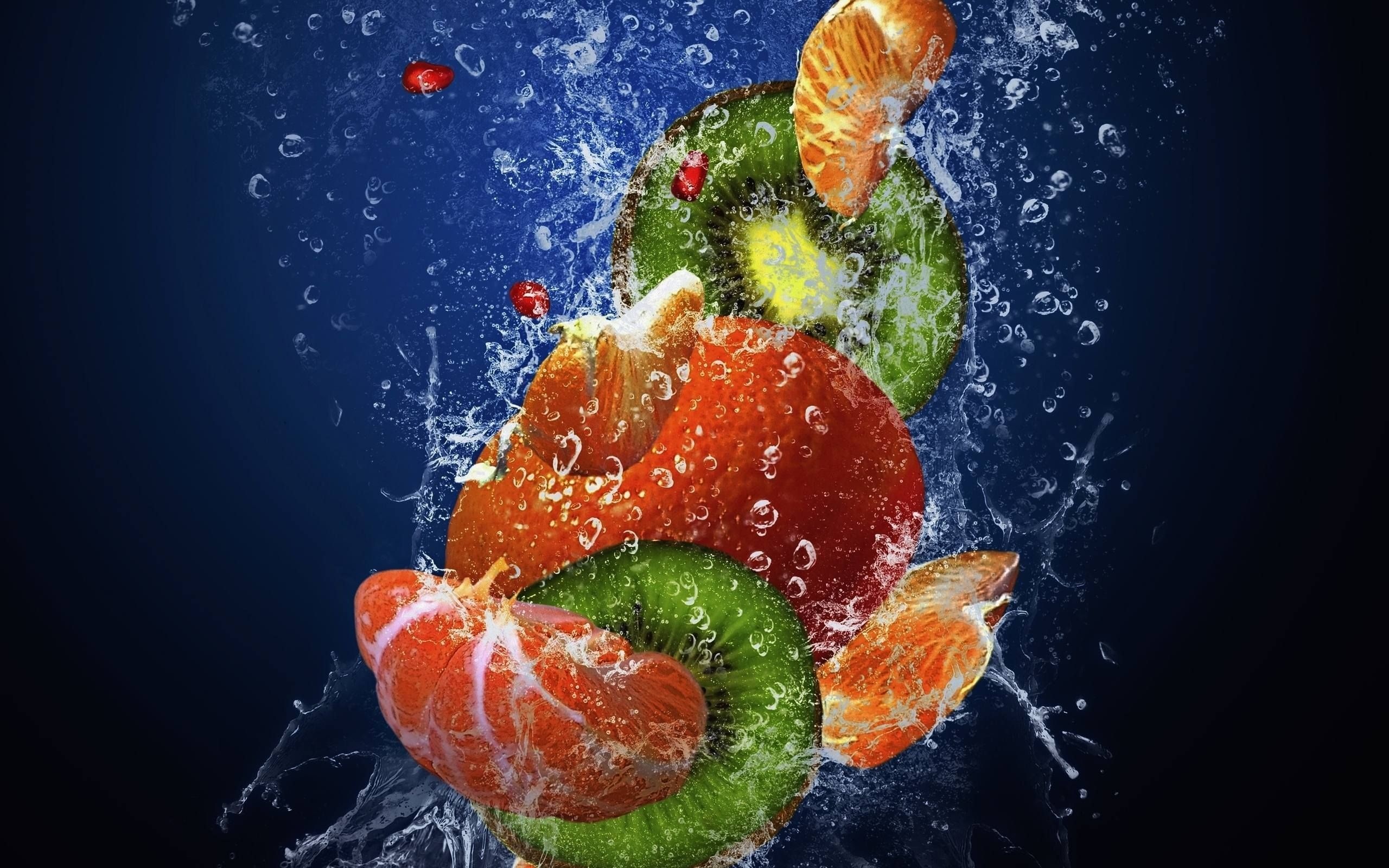 Fruit water wallpapers, Refreshing visuals, Hydration and flavor, Quenching thirst, 2560x1600 HD Desktop