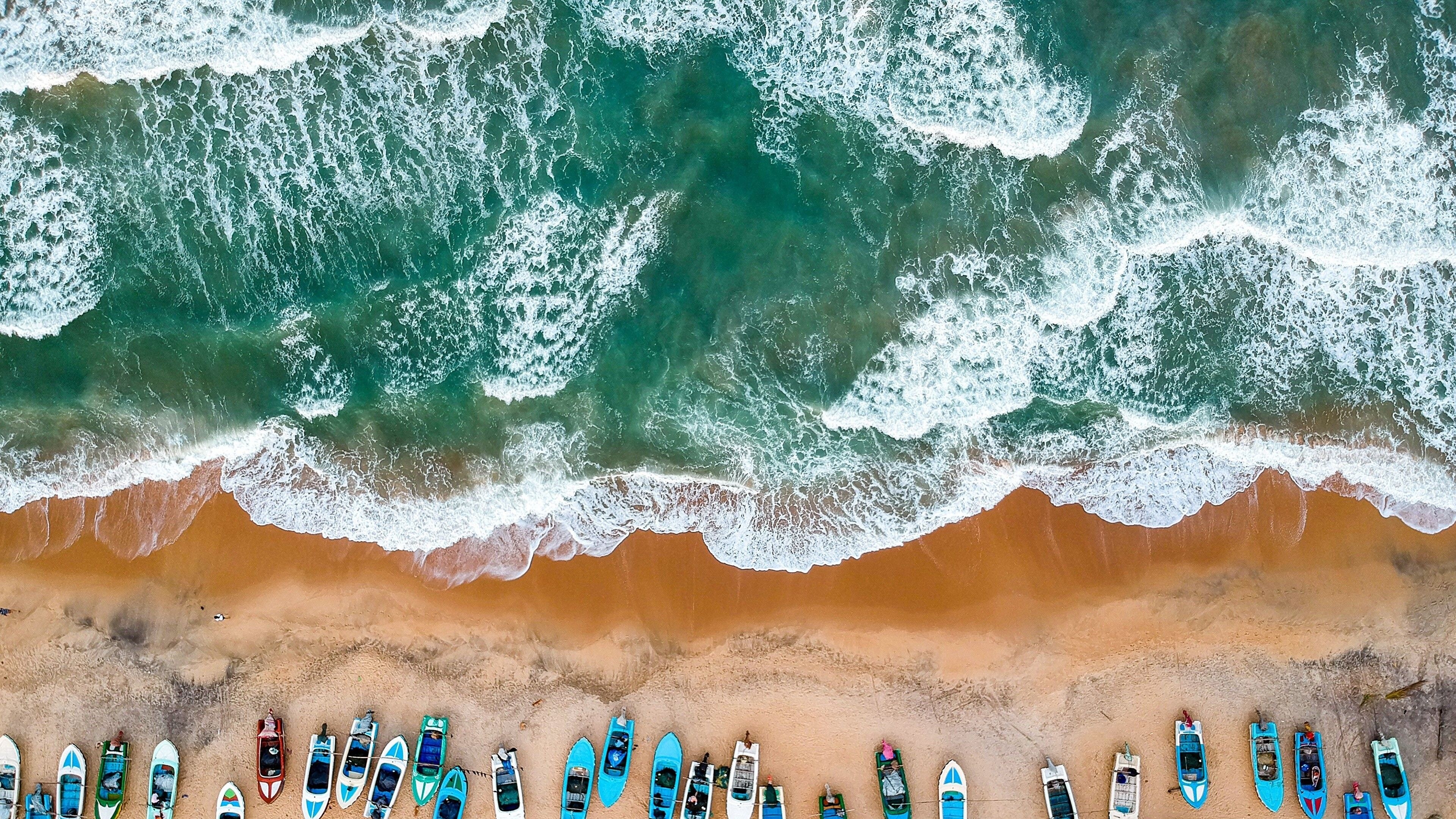 Beach in Sri Lanka, Active wallpaper, Nature's serenity, Captivating photography, 3840x2160 4K Desktop