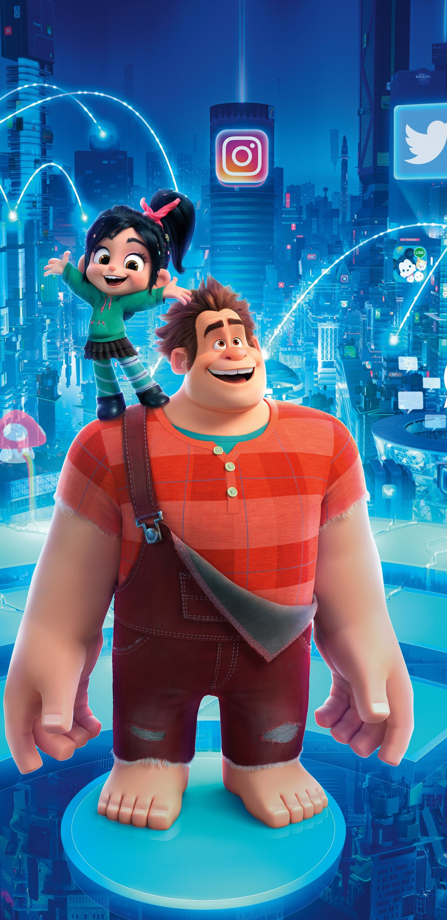 Wreck-It Ralph: The Annie Award for Best Animated Feature, Ralph Breaks The Internet, 2018. 1440x2960 HD Wallpaper.
