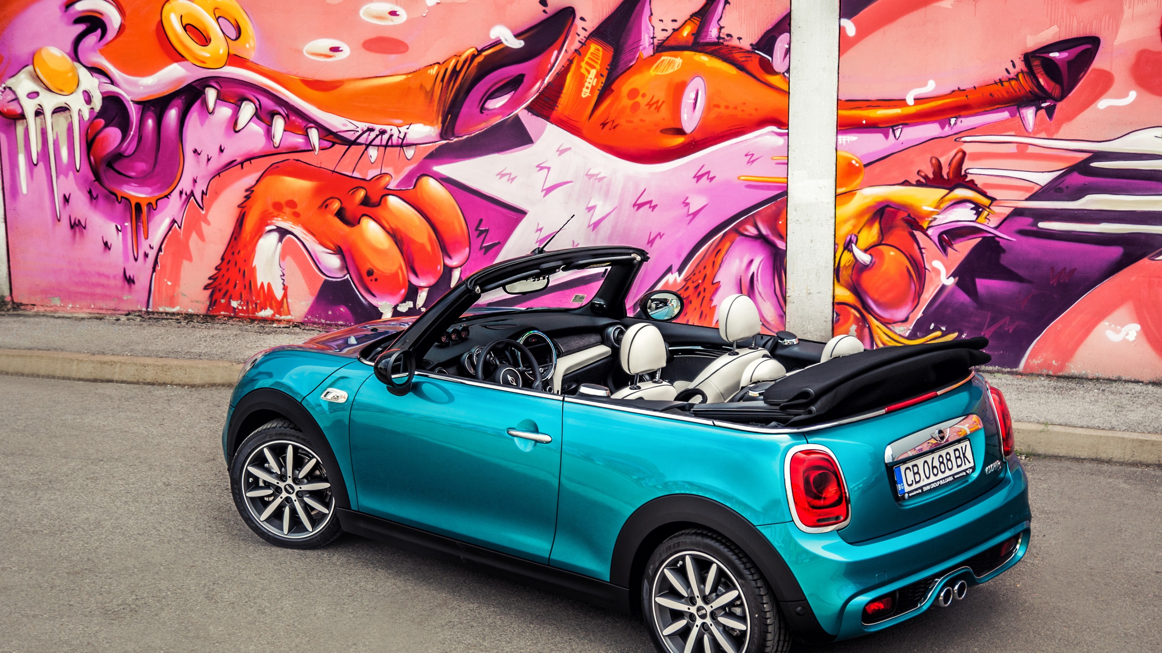 MINI Hardtop, Blue Mini Cooper S Cabrio, Cars & bikes wallpaper, 3840x2160 4K Desktop