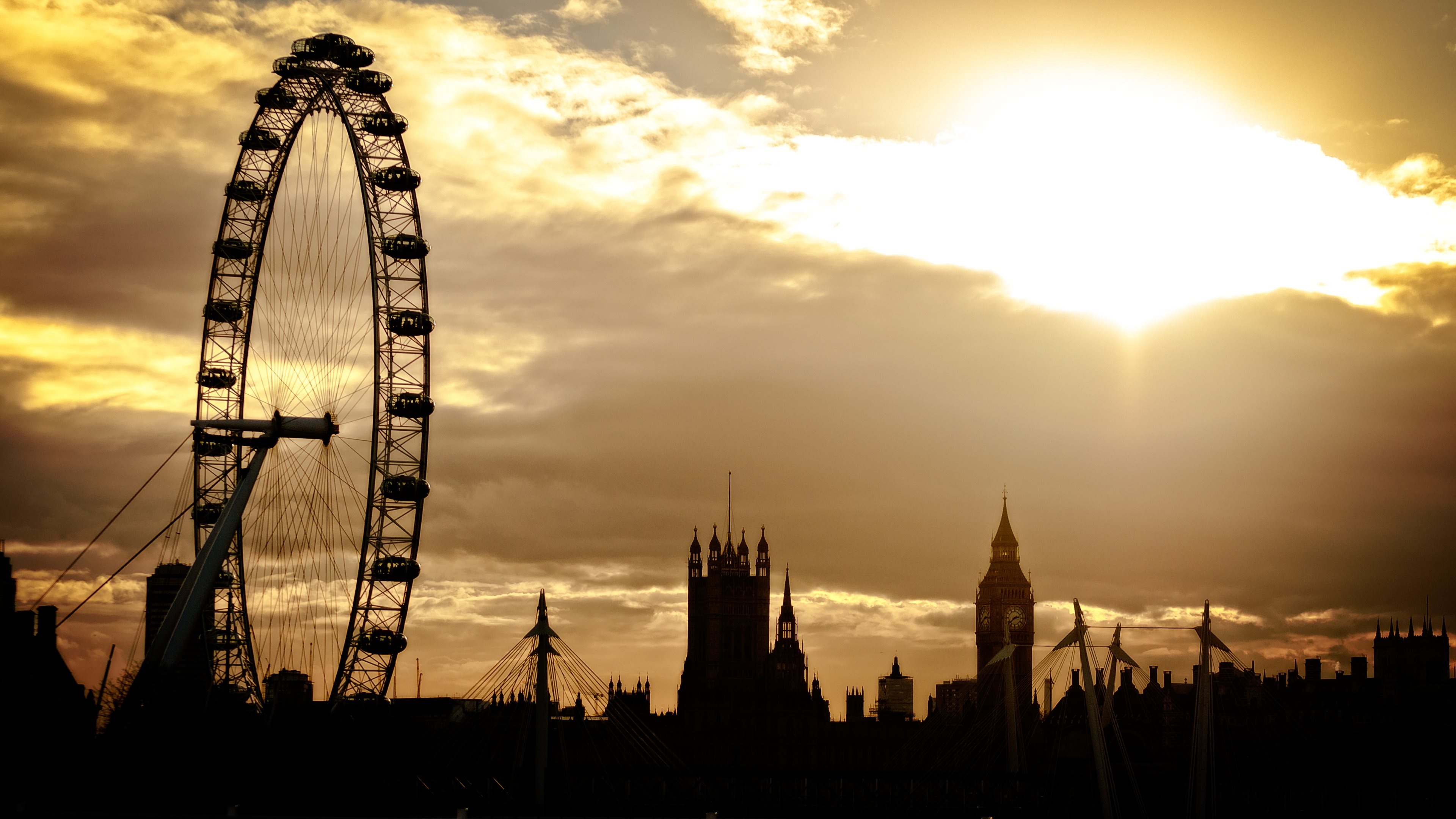 London Eye, Ultra HD wallpaper, Background image, Stunning view, 3840x2160 4K Desktop