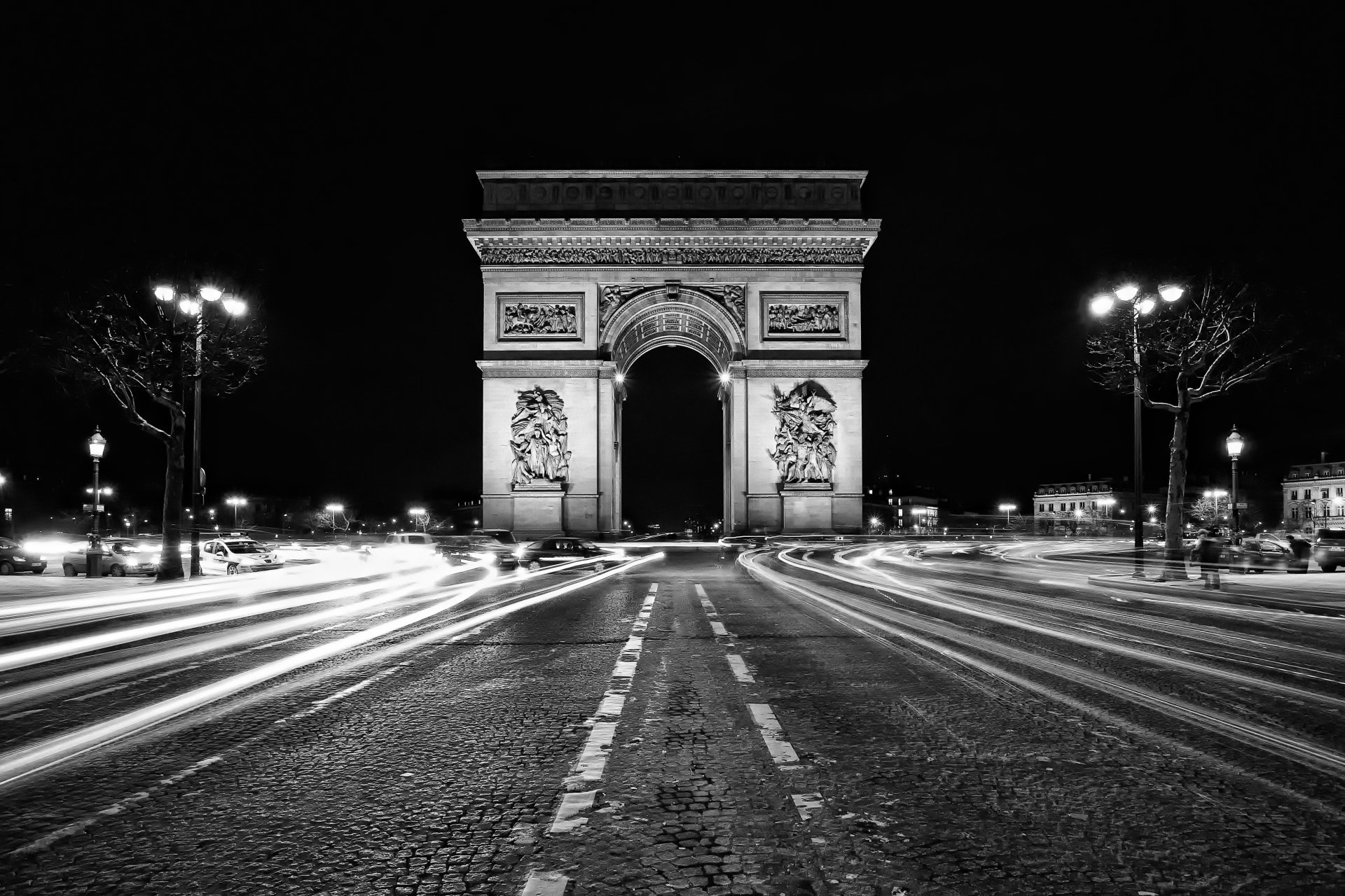 Arc de Triomphe, French iconic monument, Paris landmark, Historical architecture, 1920x1280 HD Desktop