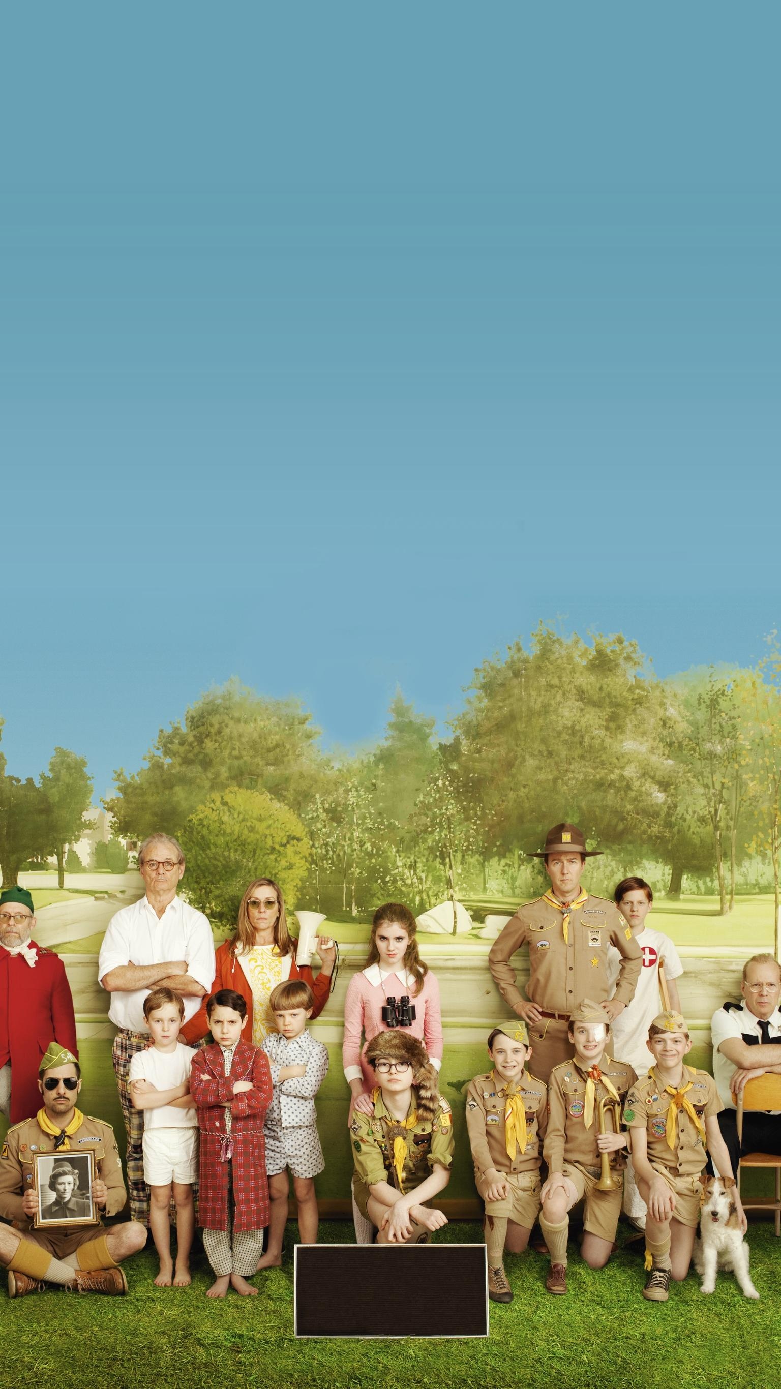 Moonrise Kingdom, Wes Anderson, Quirky romance, Film locations, 1540x2740 HD Phone