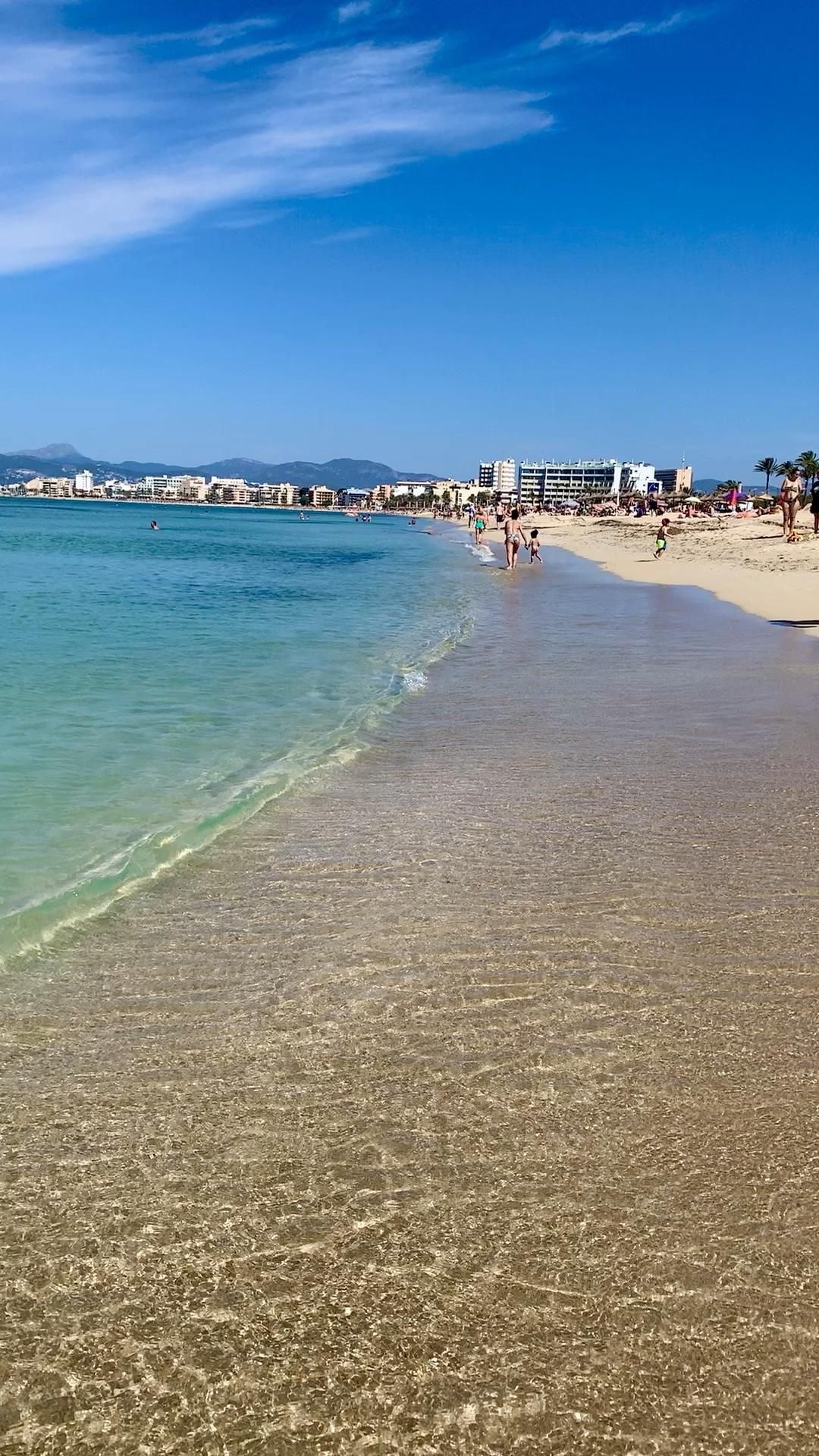 Palma de Mallorca beach, Beach day video, Mallorca beaches, Beautiful places, 1080x1920 Full HD Handy