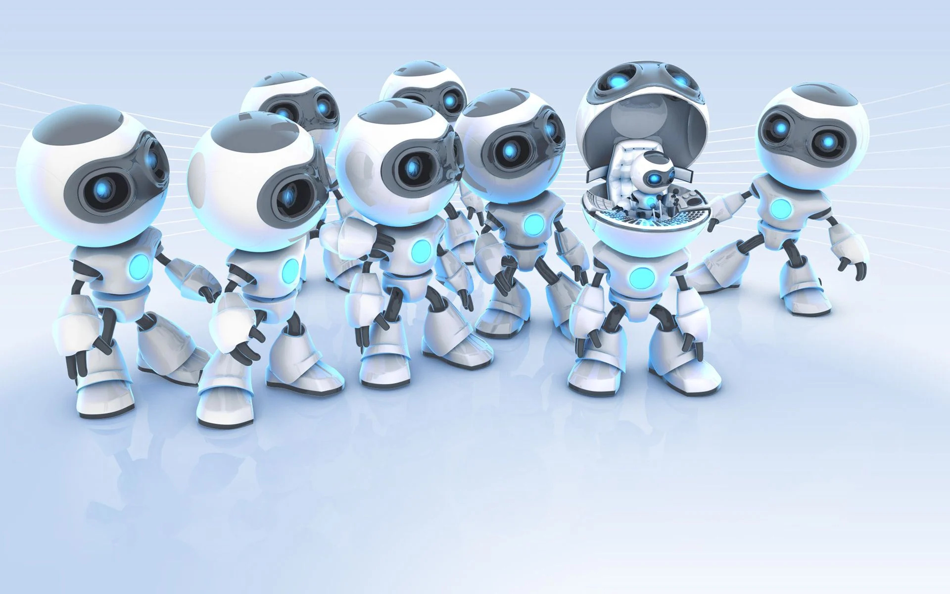 Robot: Cobots, Built to physically interact with humans, Enhancing human capabilities. 1920x1200 HD Wallpaper.