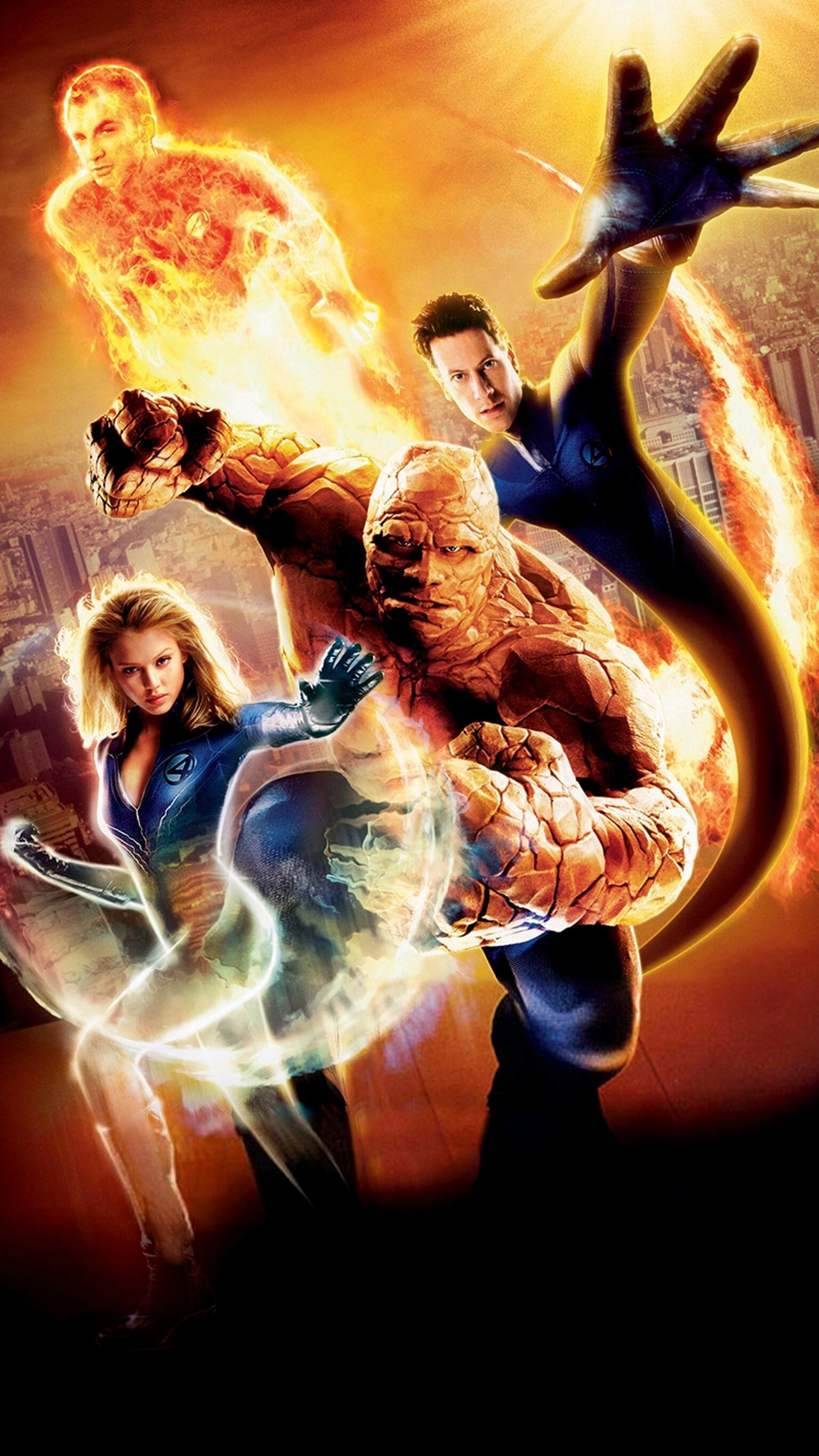 Human Torch: A founding member of the Fantastic Four. 1540x2740 HD Background.