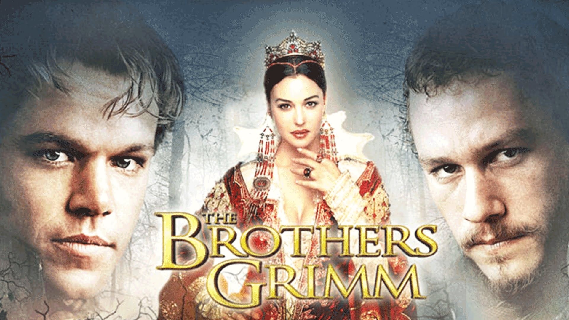 The Brothers Grimm, Epic fantasy journey, Damon and Ledger, Miramax production, 1920x1080 Full HD Desktop