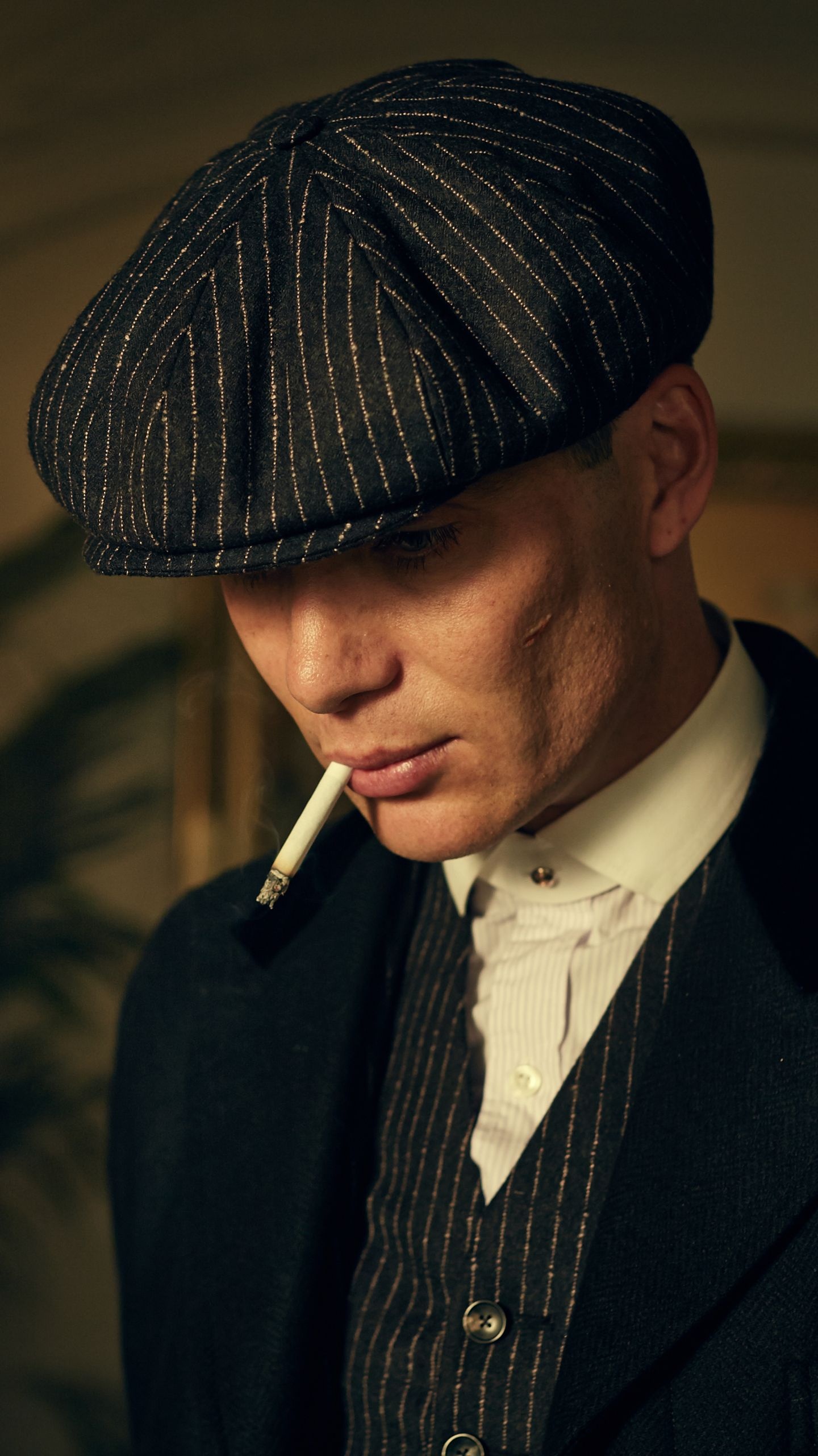 Thomas Shelby smoking, Wallpapers, Christopher Cunningham, Stylish designs, 1440x2560 HD Phone