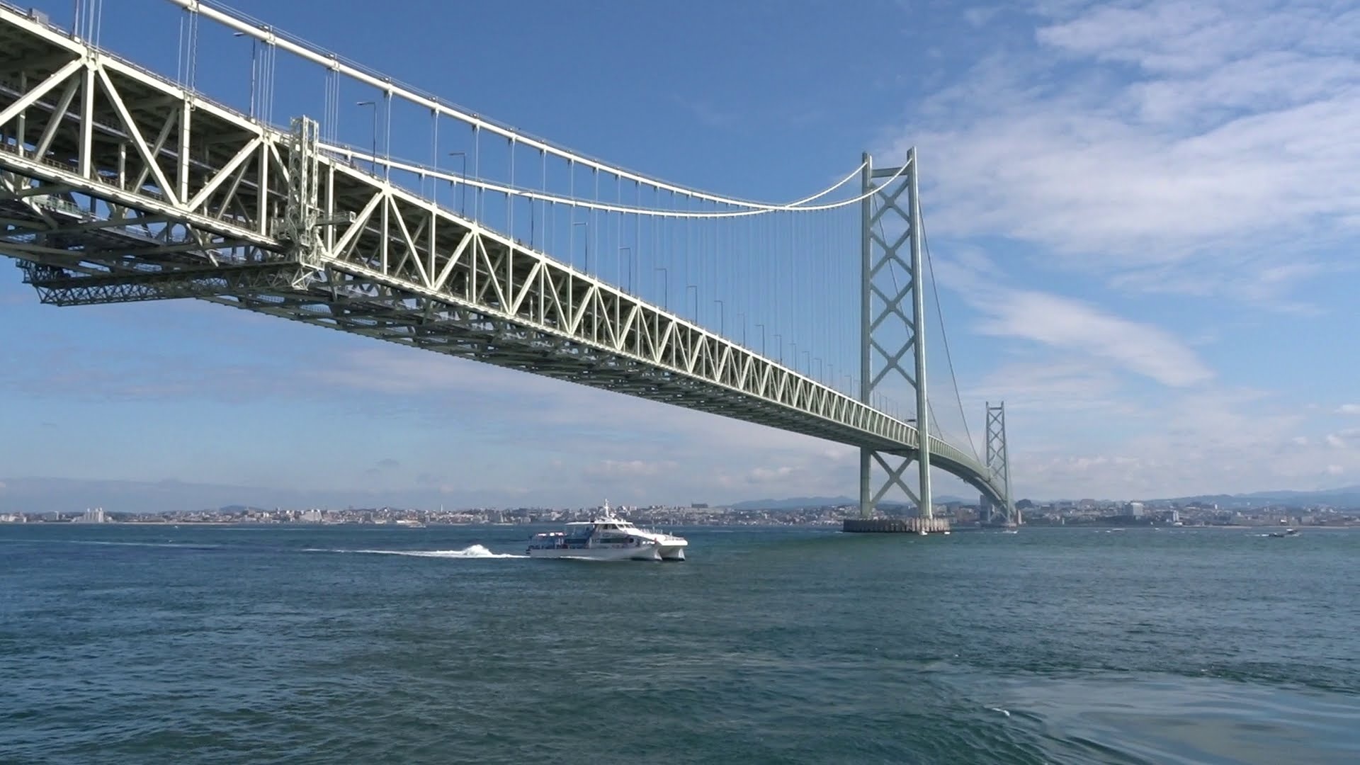 Akashi Kaikyo Bridge, Man-made wonder, Majestic architecture, Stunning views, 1920x1080 Full HD Desktop