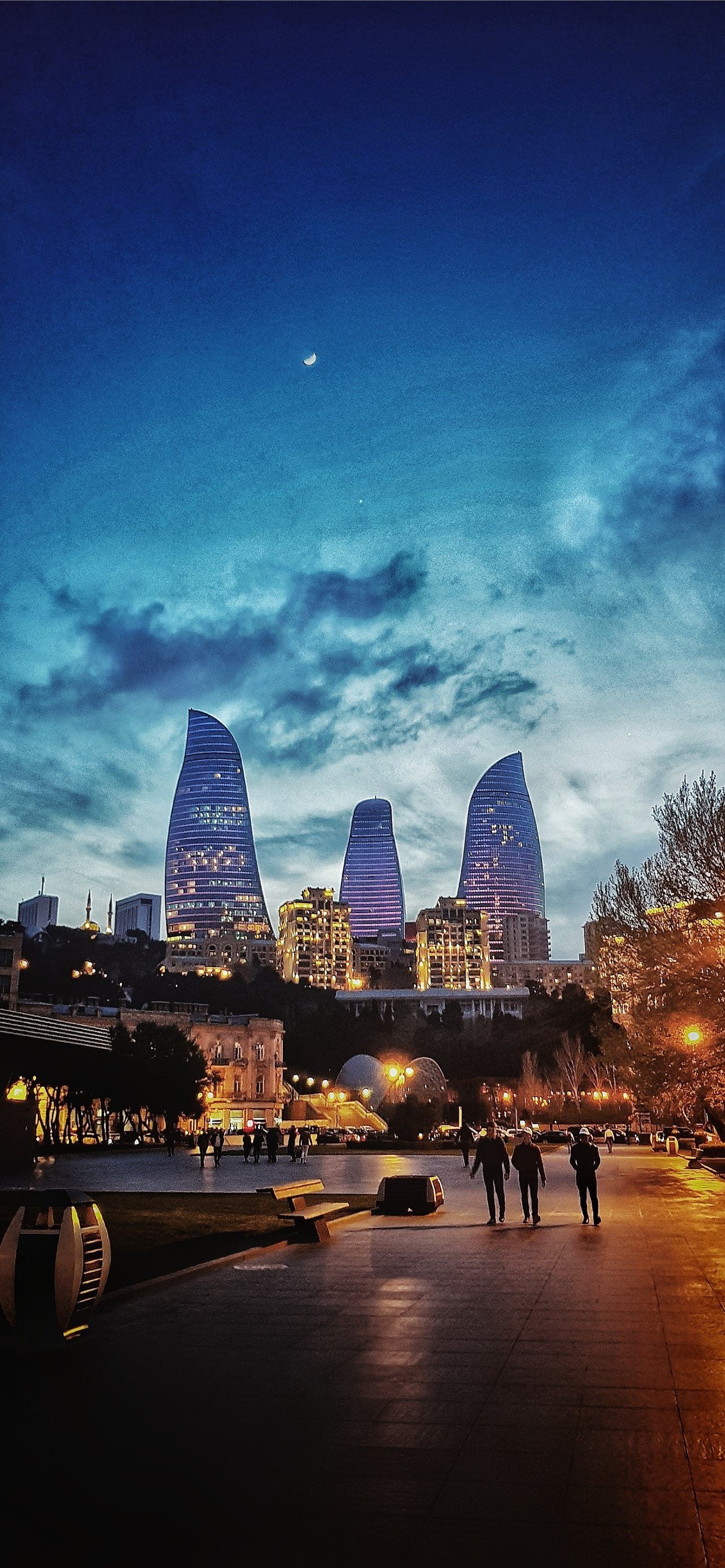 Azerbaijan: A country located in the South Caucasus region of Eurasia, straddling Western Asia and Eastern Europe. 1290x2780 HD Background.
