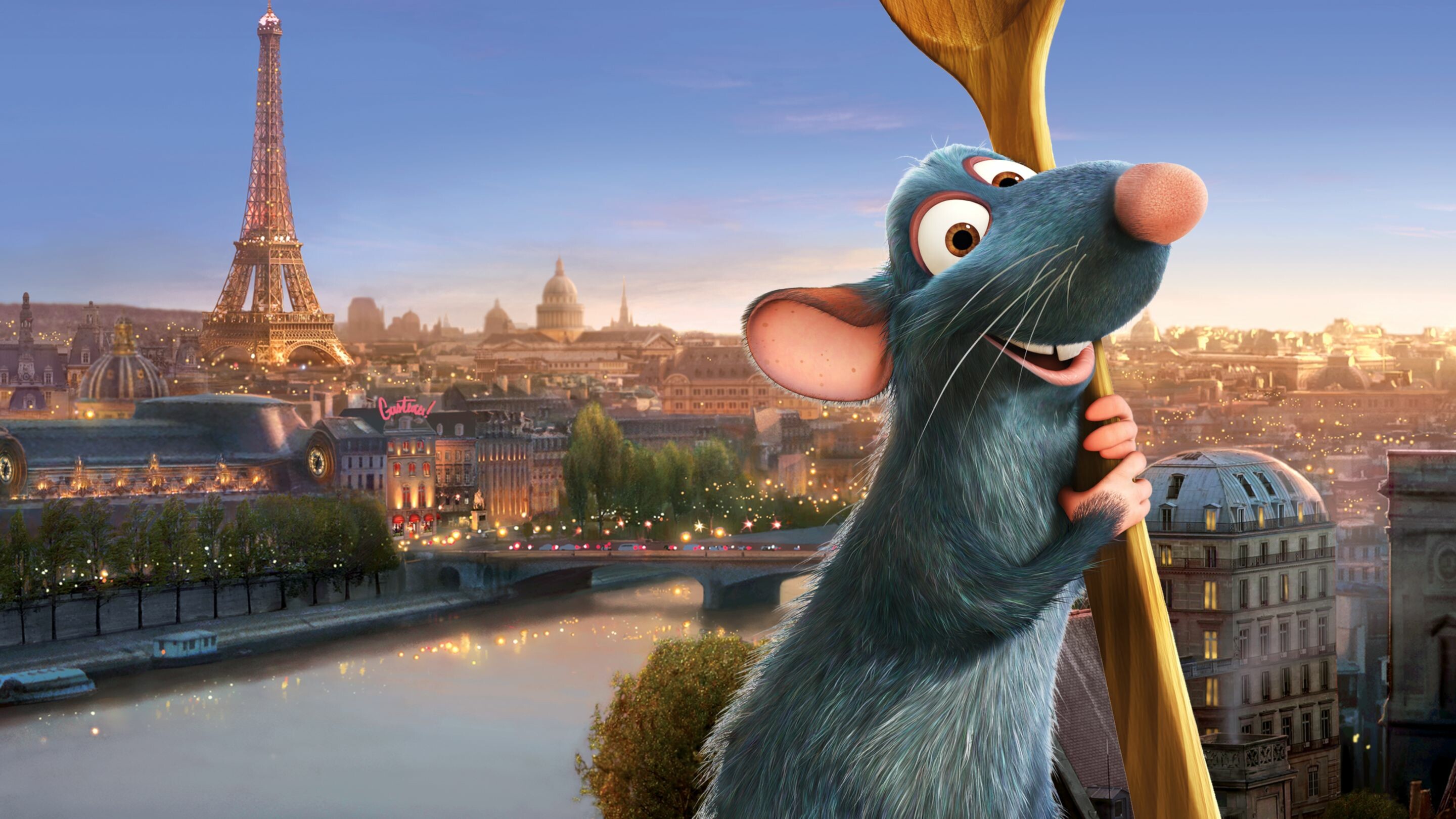 Ratatouille: Pixar's film, set in Paris, France, Remy. 2880x1620 HD Wallpaper.