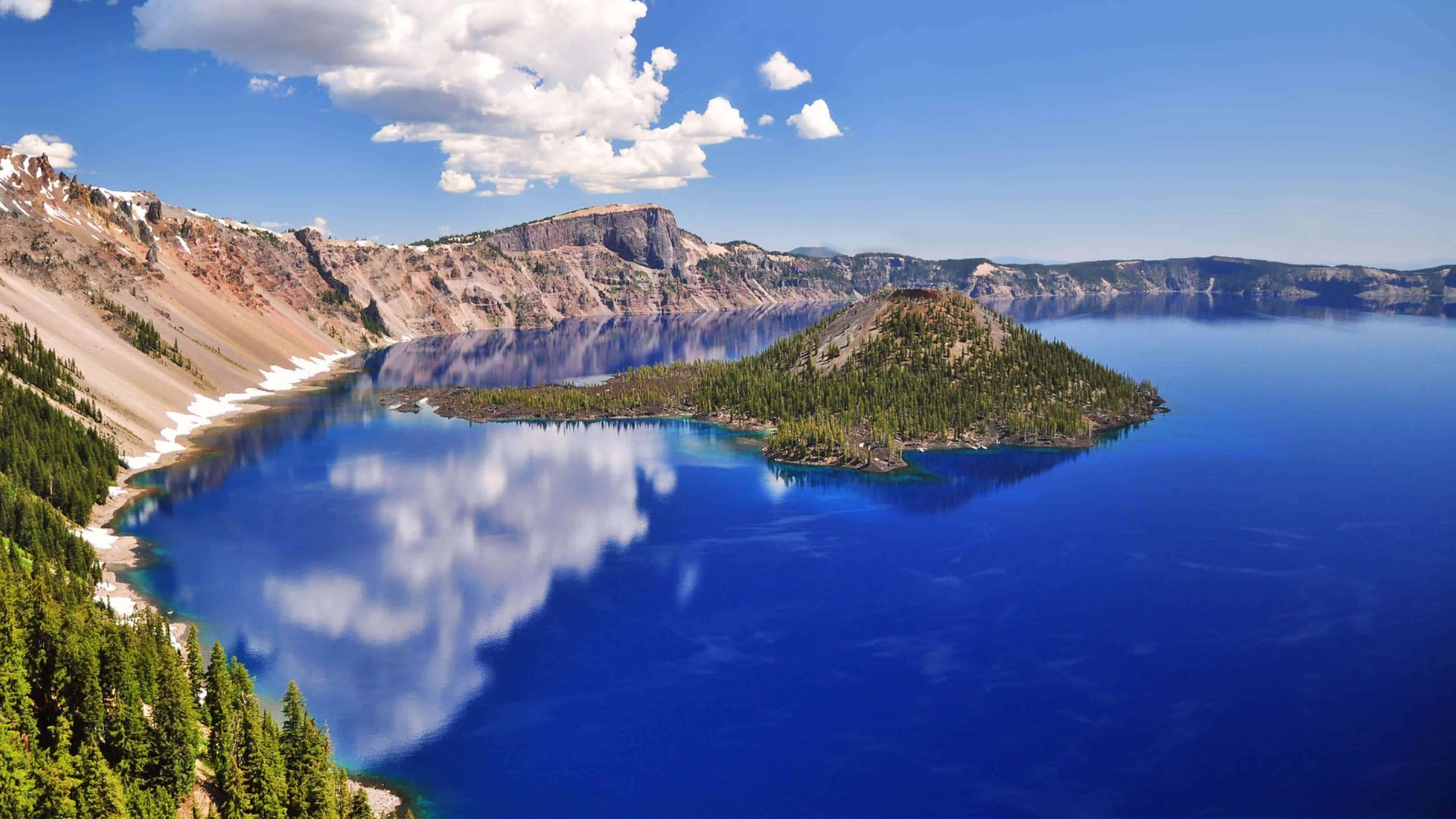 Crater Lake National, Park Oregon United, 3840x2160 4K Desktop