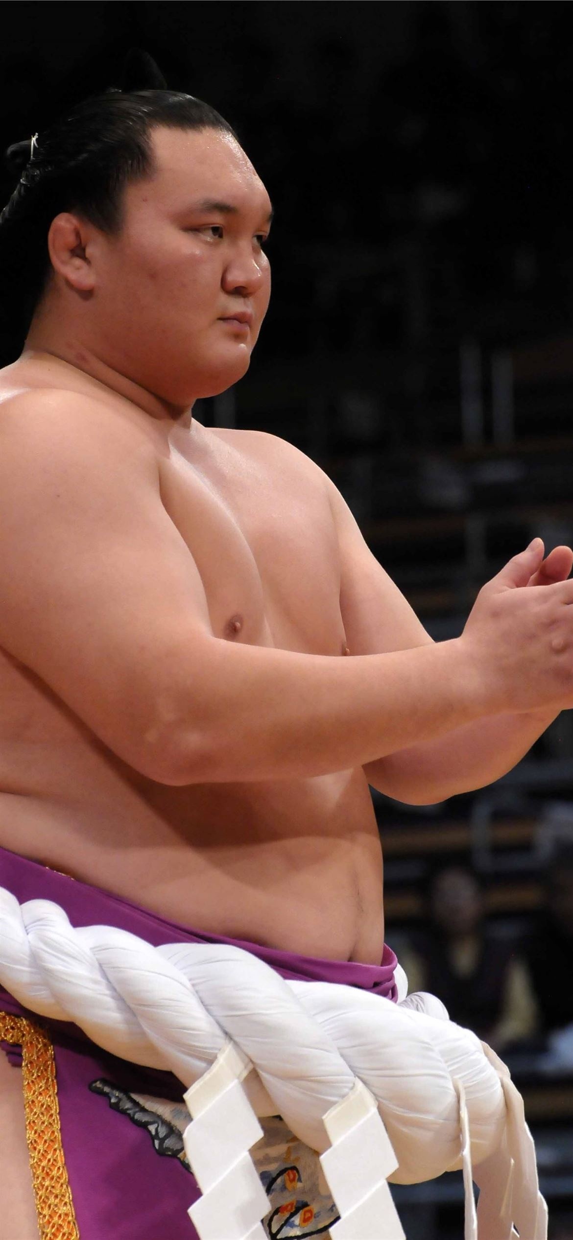Sumo: Hakuho Sho, The second native of Mongolia to be promoted to the highest rank - yokozuna. 1170x2540 HD Background.