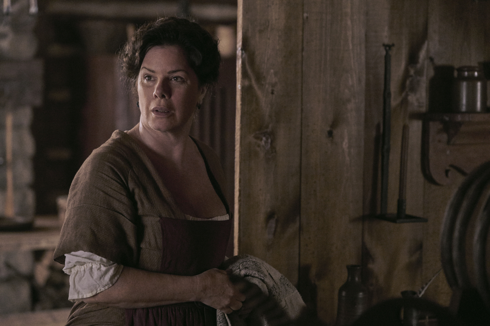 Marcia Gay Harden: Barkskins American drama TV Series, National Geographic, Annie Proulx’s best-selling novel, Mathilde. 2030x1360 HD Background.