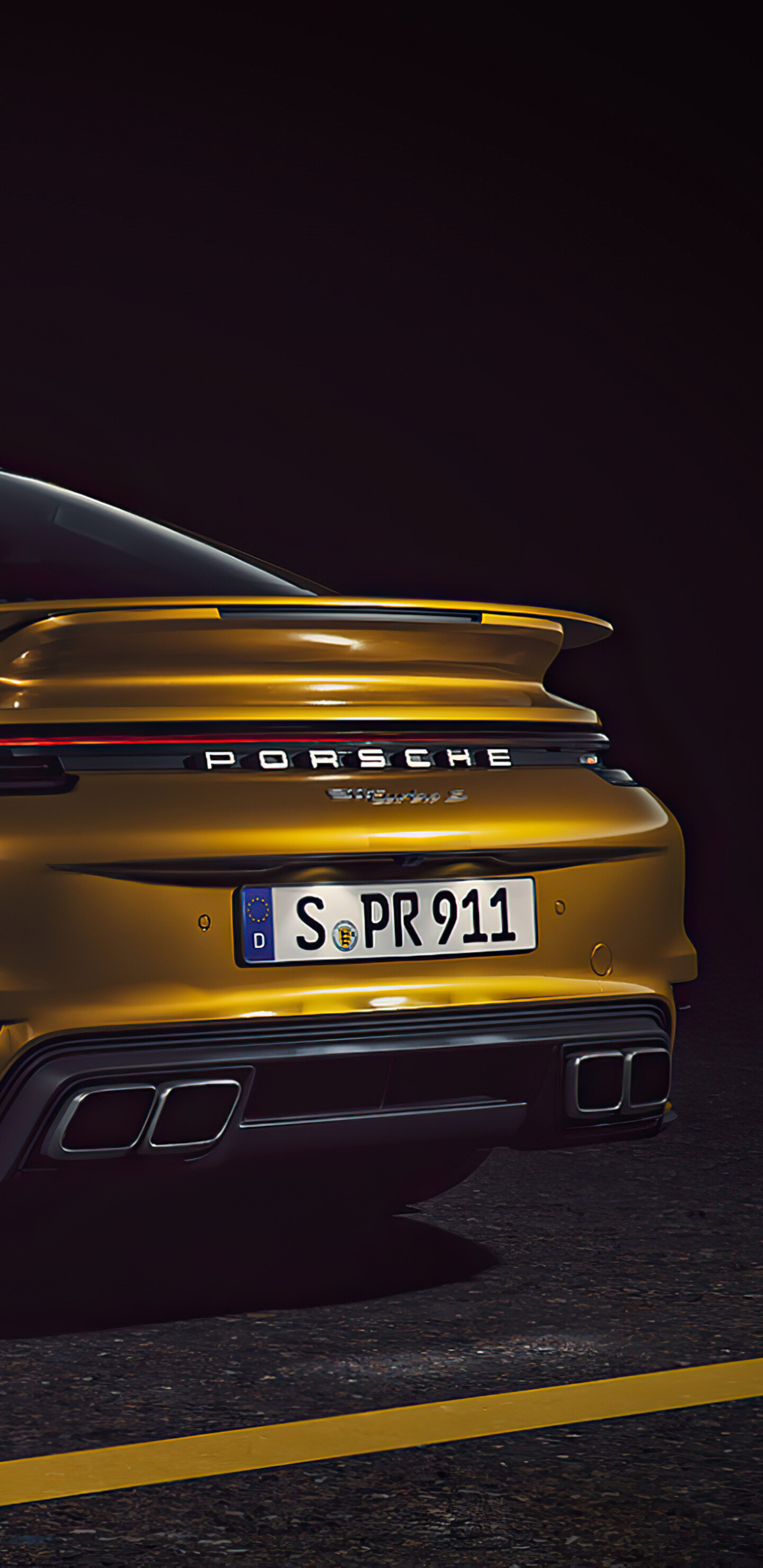Porsche: Turbo S, The petrol variant in the 911 lineup. 1440x2960 HD Background.
