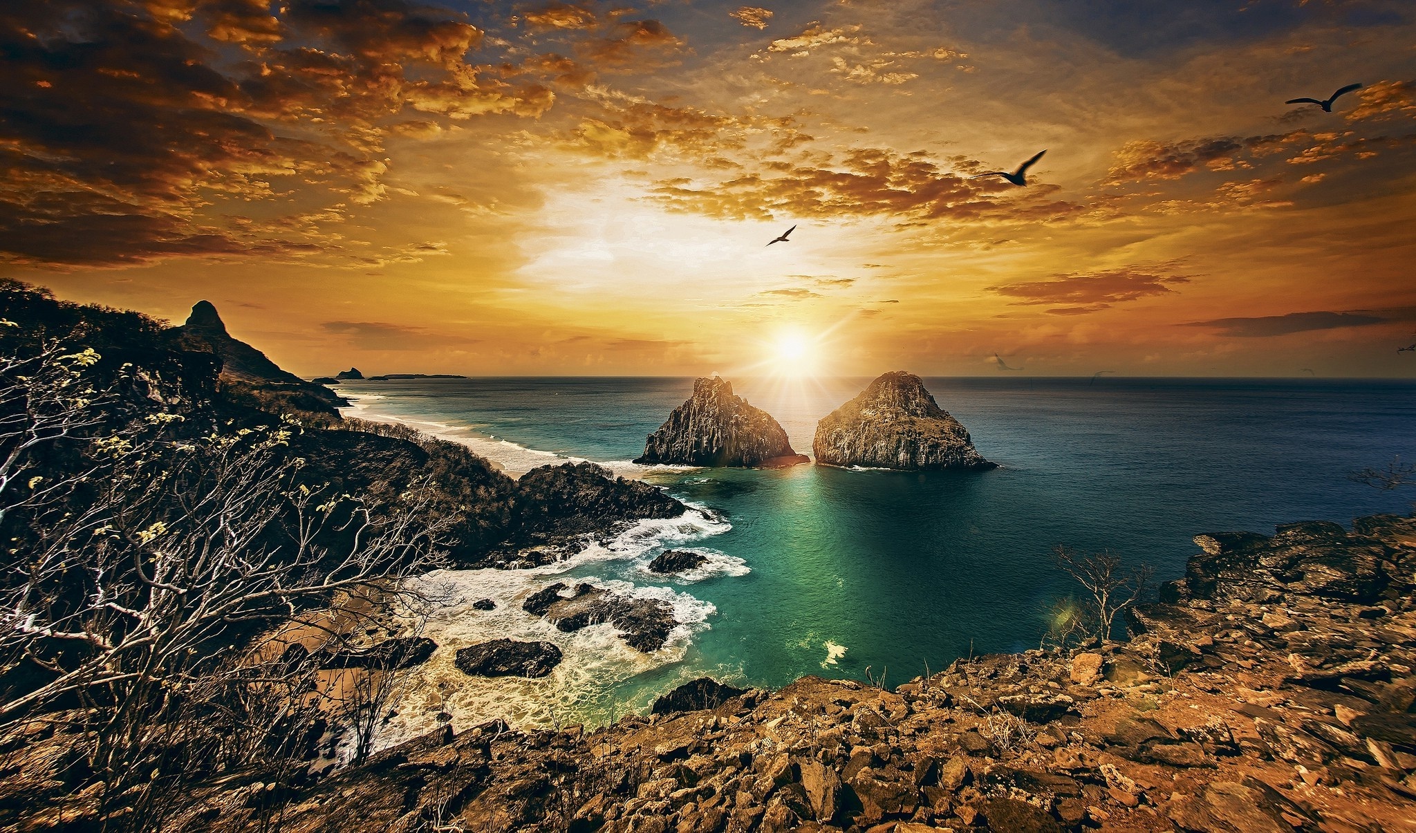 Coastal beauty, Stunning landscapes, Brazilian scenery, Desktop backgrounds, 2050x1210 HD Desktop
