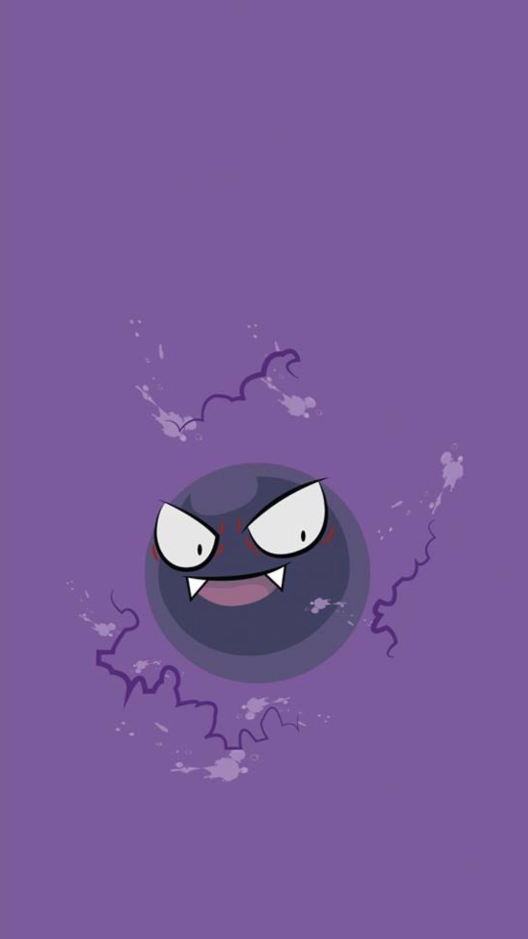 Ghost Pokemon: Gastly, can envelop an opponent of any size and cause suffocation. 1080x1920 Full HD Wallpaper.