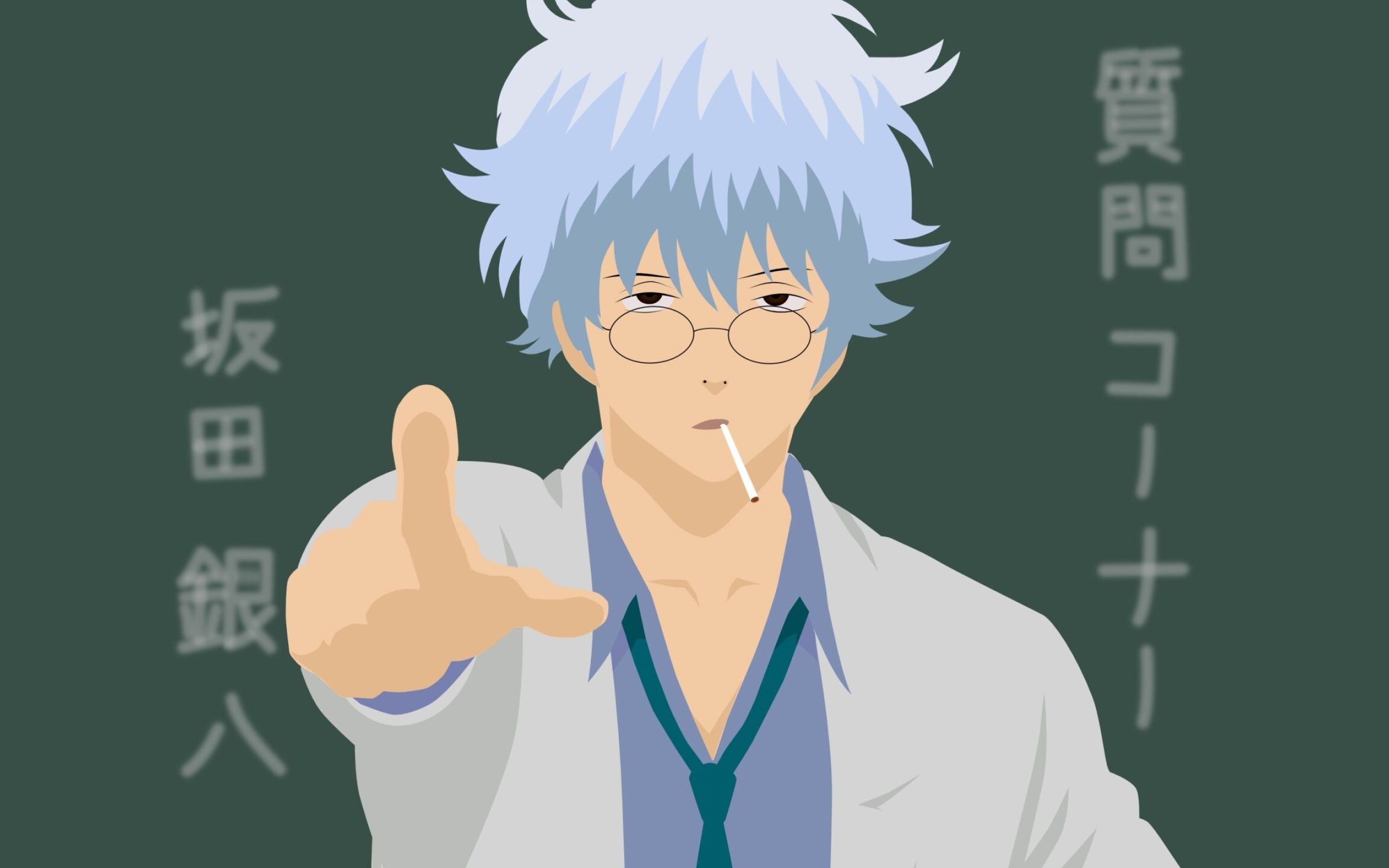 Gintoki Sakata: Obsessed with sweet food such as parfaits, ice cream and cakes, Manga character. 2560x1600 HD Background.